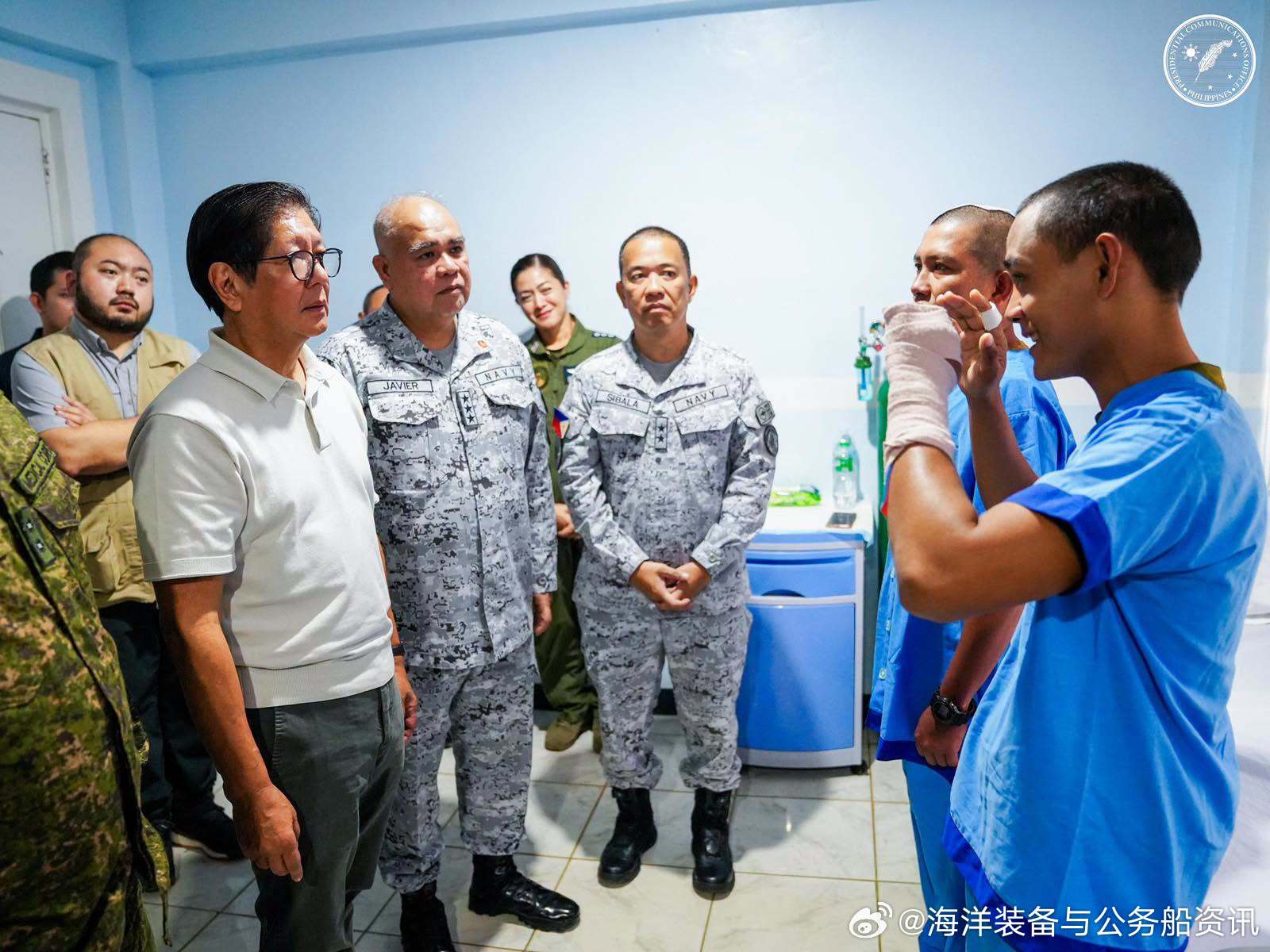 南海维权巡航专项 【菲律宾】7月23日，菲律宾总统小马科斯抵达巴拉望岛首府公主港
