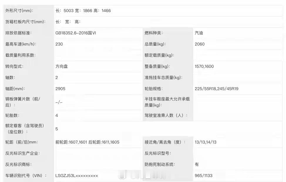 刷到新款君越申报信息，打算入手合资中型轿车的可以蹲一波！外观改动不大，格栅和前后