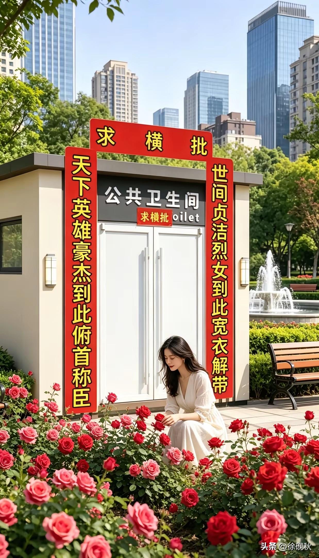 天下英雄豪杰到此俯首称臣，
世间精洁烈女到此宽衣解带。
横批：来去匆匆。