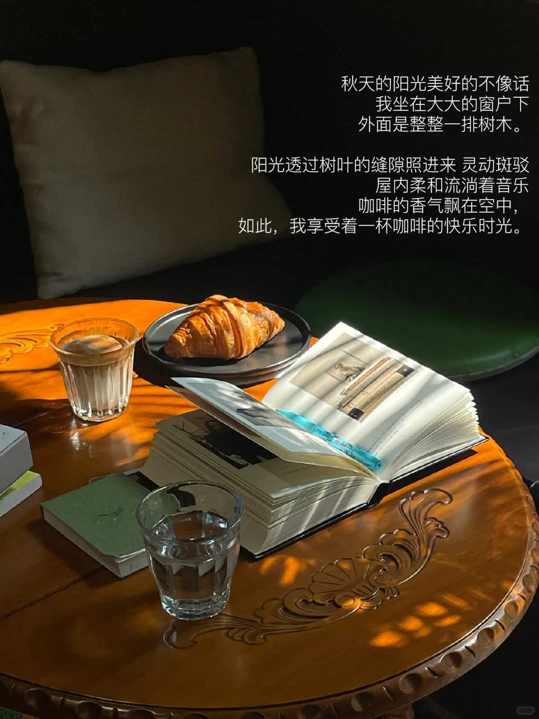 阳光 书籍与咖啡，每天为微小事物感到幸福