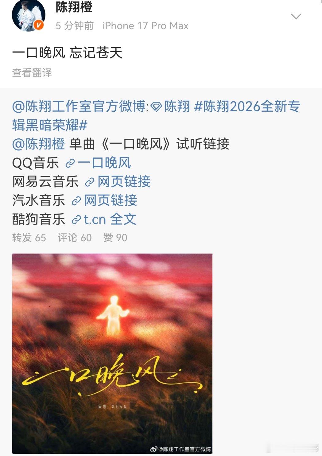 陈翔发新歌陈翔删博后发新歌 陈翔删博后然后发新歌…这波炒作玩的溜啊陈翔 苍天饶过