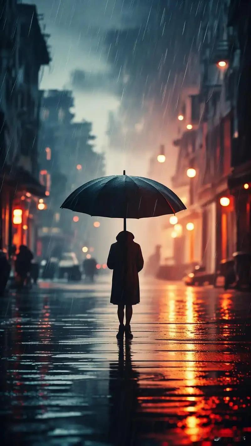 雨落下来的时候，整座城市都慢了下来。
雨滴敲着屋檐，落在车窗，打湿街道，
把喧嚣