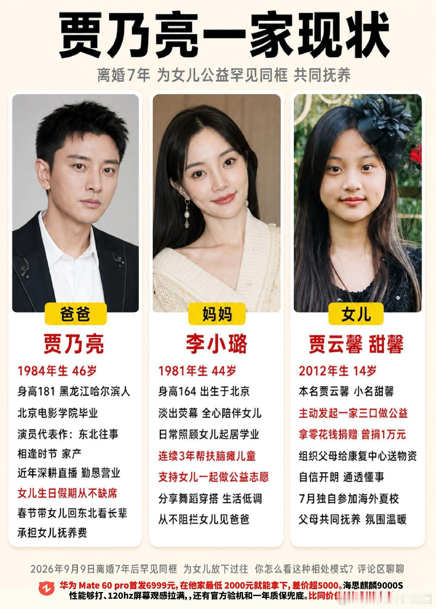 离婚7年罕见同框，一家三口都做公益🔥。贾乃亮 李小璐 甜馨 贾云馨 贾乃亮李小