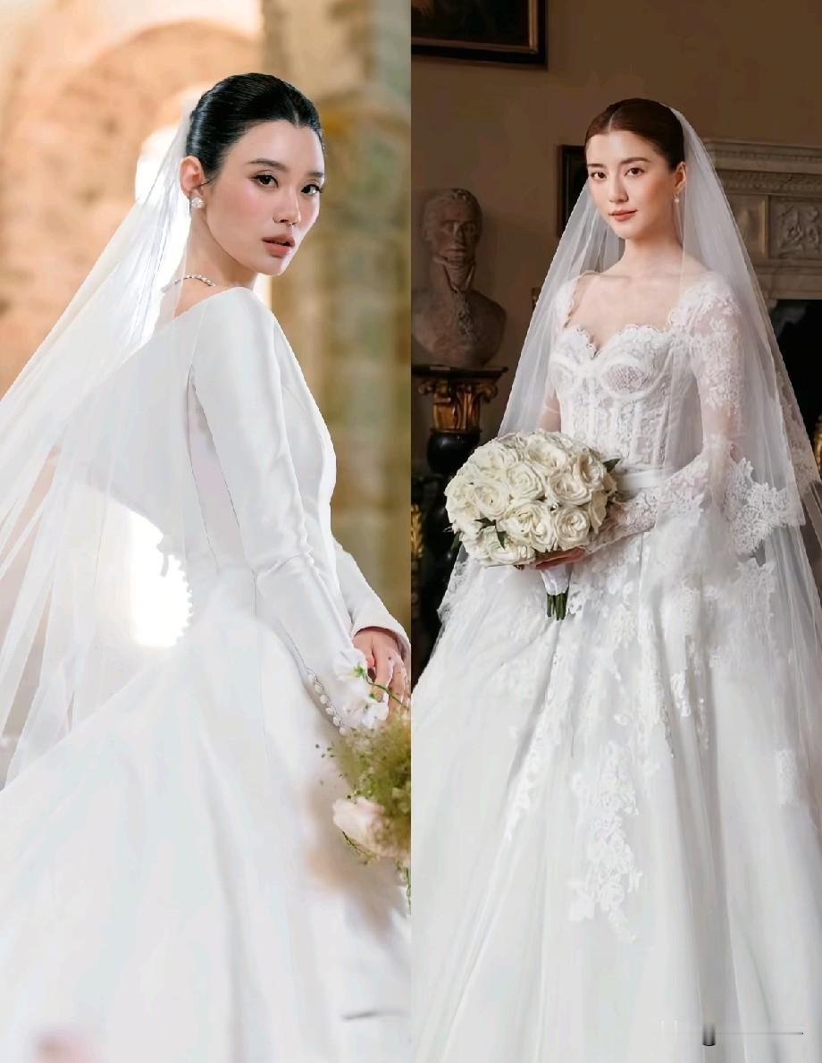 豪门婚礼婚纱比拼！奚梦瑶缎面大气端庄，吴千语蕾丝浪漫出圈，两种婚纱谁更戳你？
 