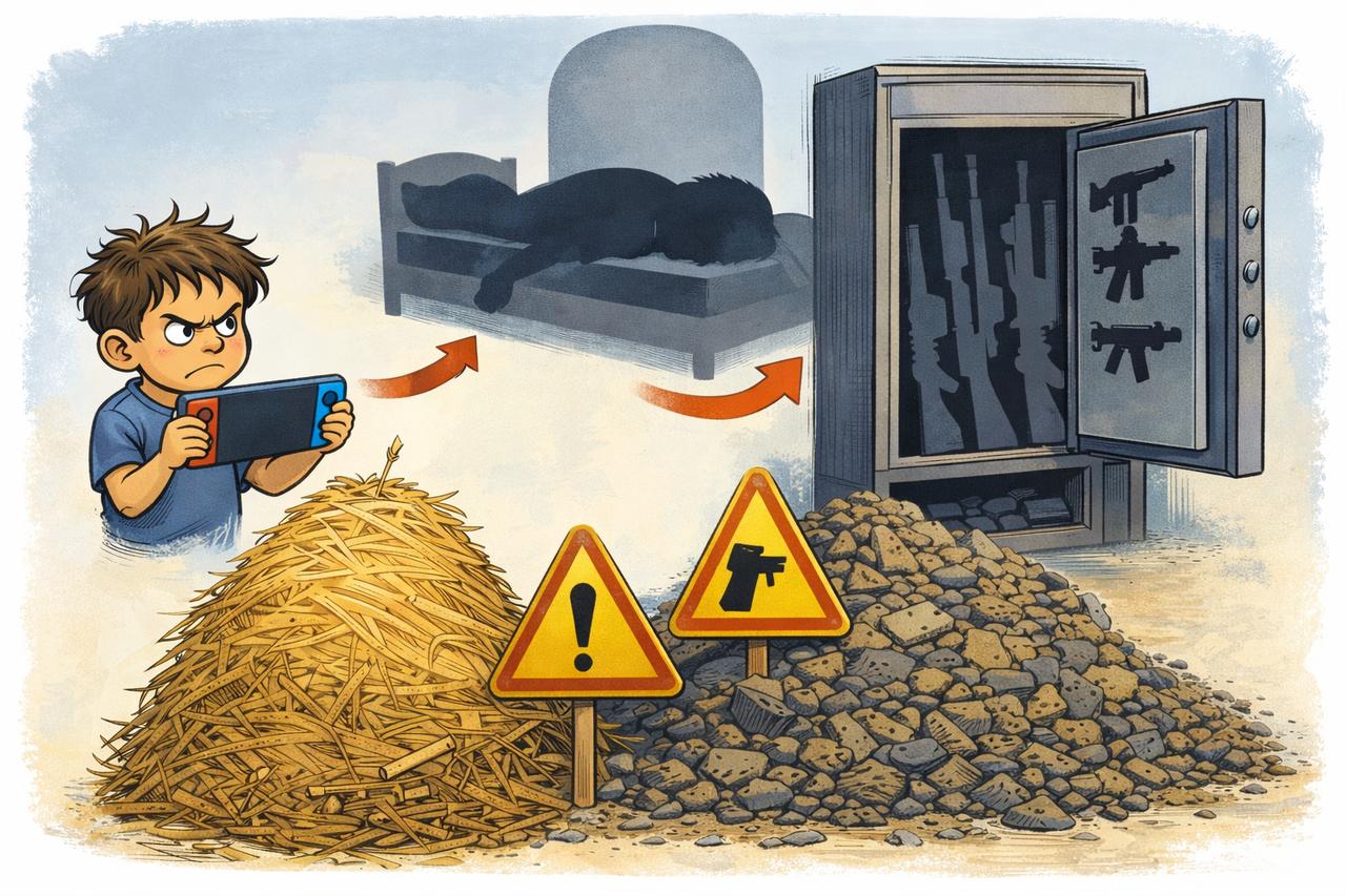 2026年1月13日，美国宾夕法尼亚州，一个11岁的男孩克莱顿·迪茨，在父亲道格