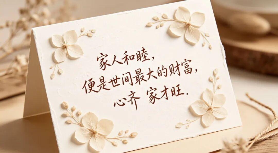 今天读到的金句分享今天读到的金句:家人和睦，便是世间最大财富，心齐，家才旺！