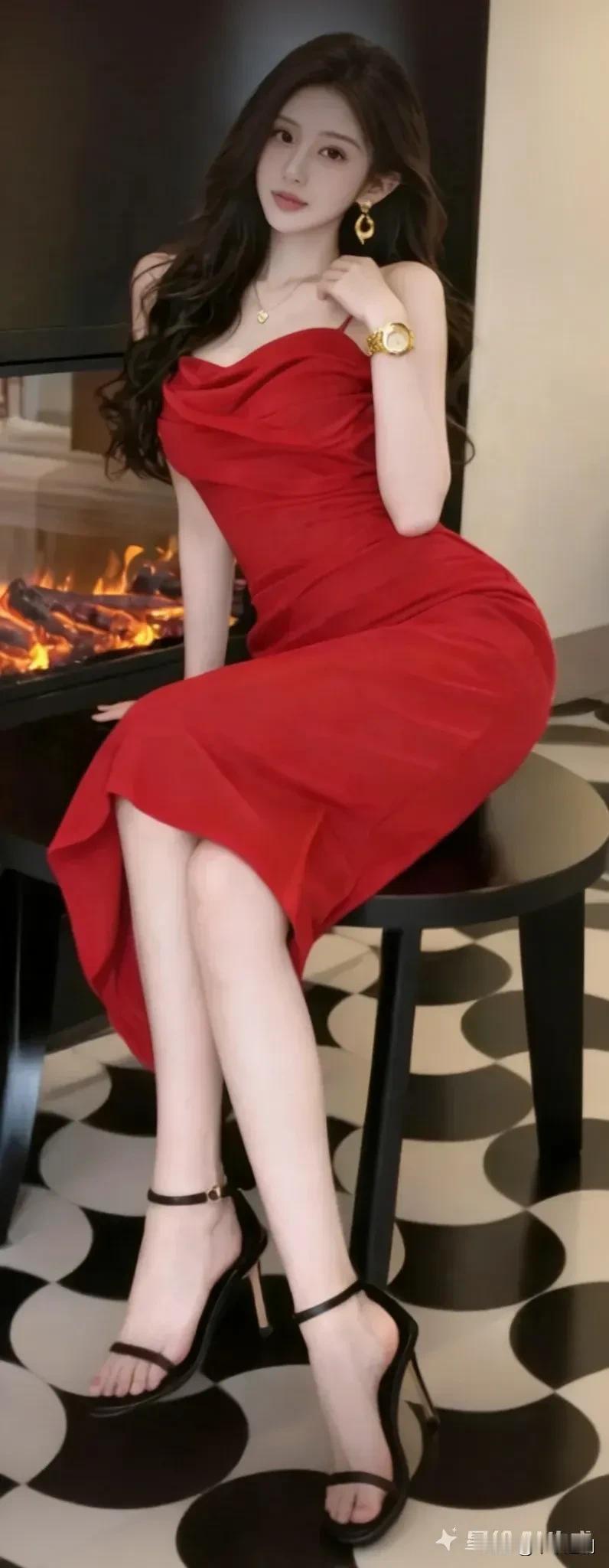红裙加身，温柔亦有锋芒
气质红裙女 穿红裙的女生