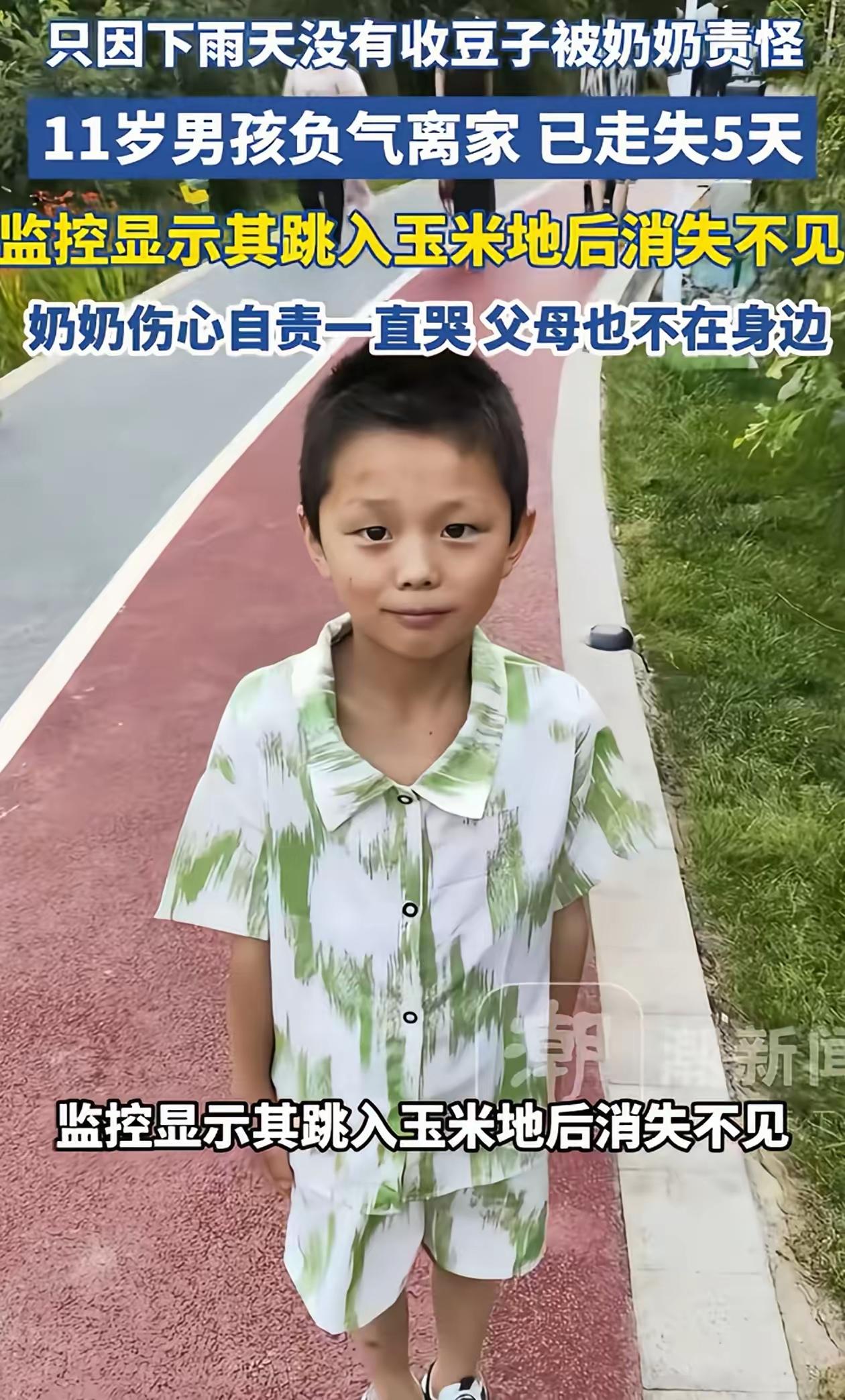 担心的事情还是发生了！云南昭通，11岁男孩因为忘了帮奶奶收豆子，被奶奶痛骂，一赌