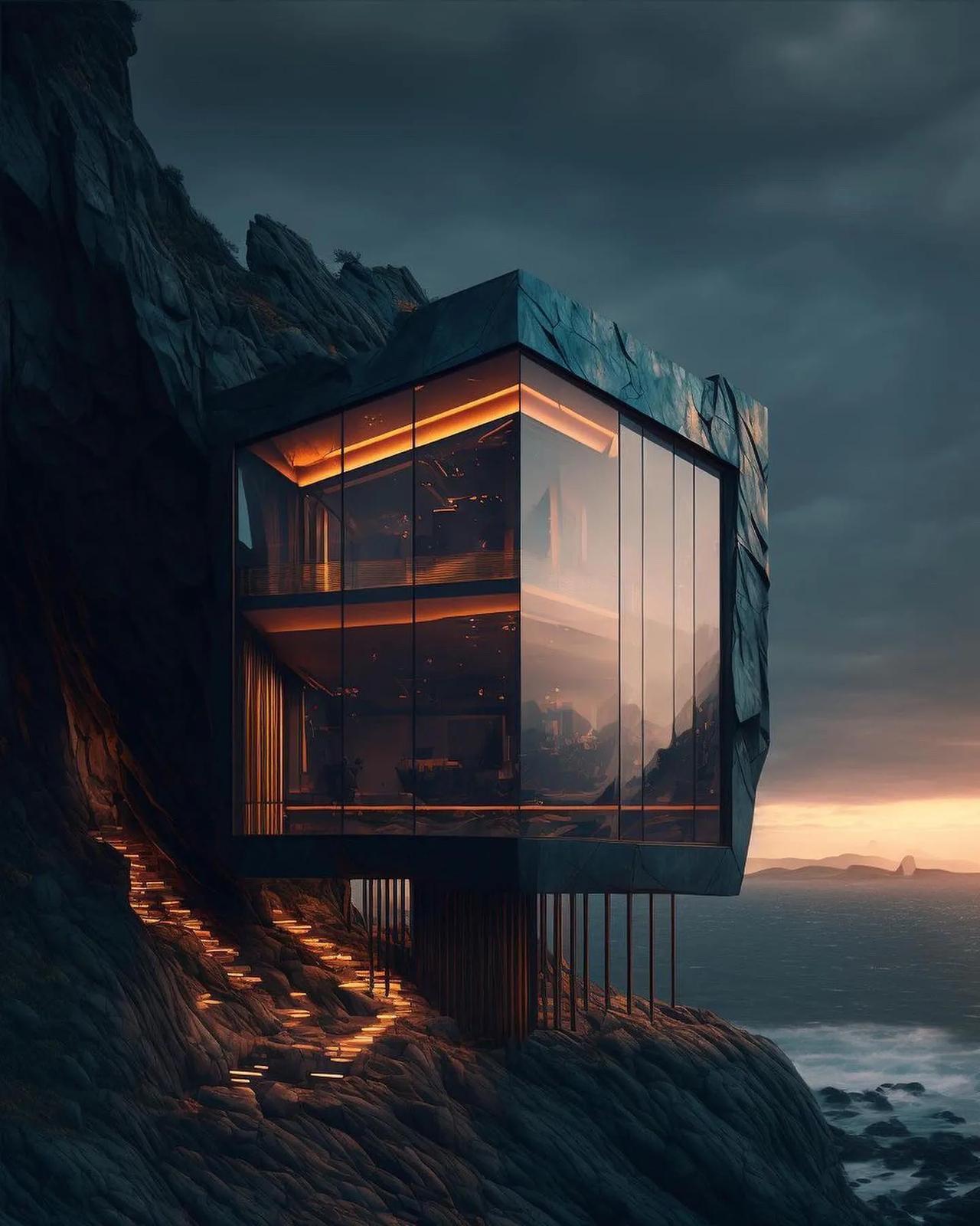 海边悬崖上的住所