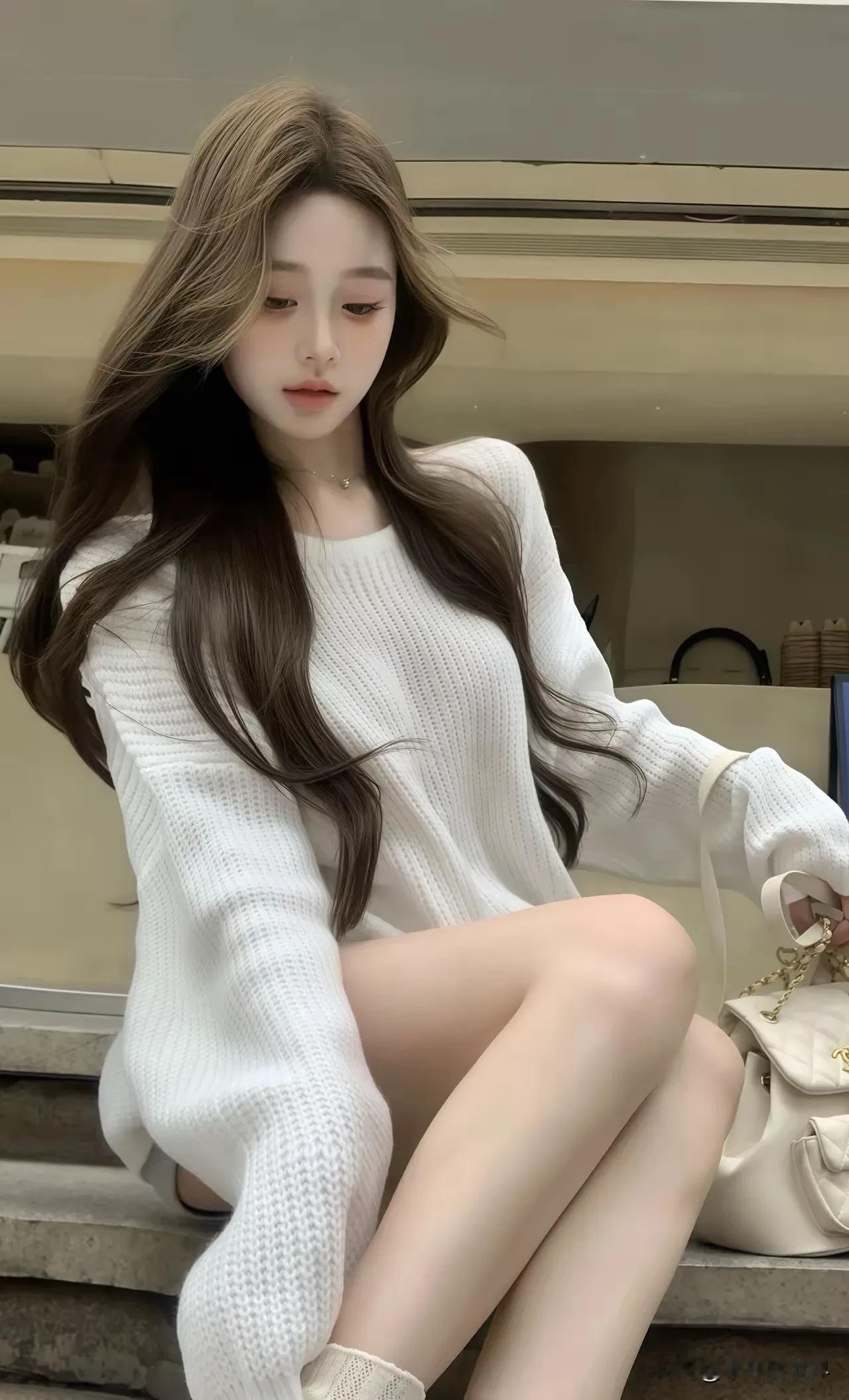 白衣轻纱舞，长发飘逸飘。