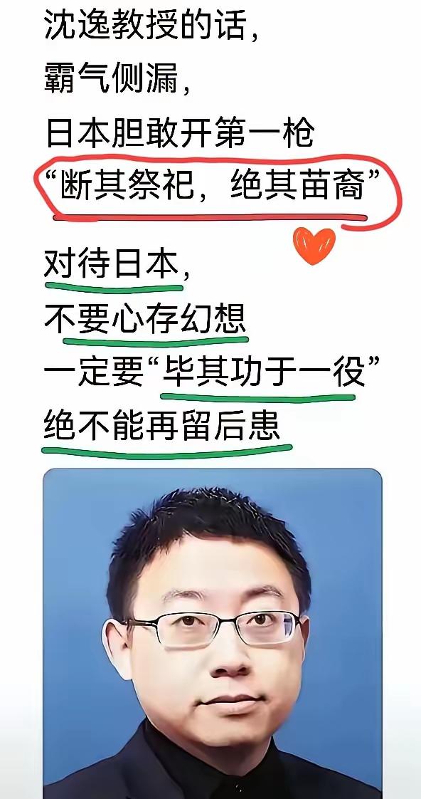 复旦大学教授沈逸的“断其祭祀，绝其苗裔”火了！
最近网上有个词儿火了——“断其祭