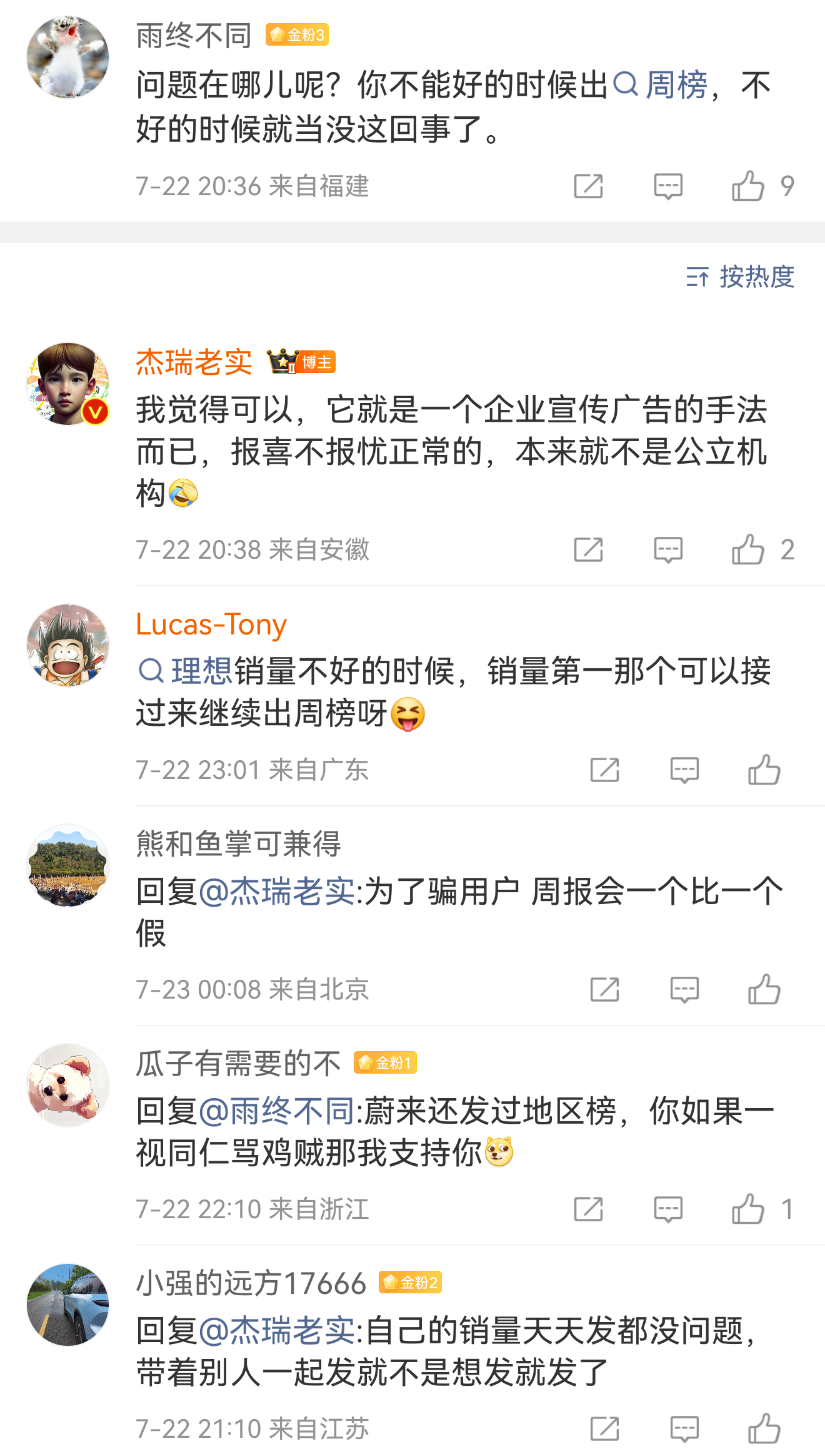 理想不发周榜才一年时间，就已经开始有人岁月史书了。明明是被同行举报被同行的koc