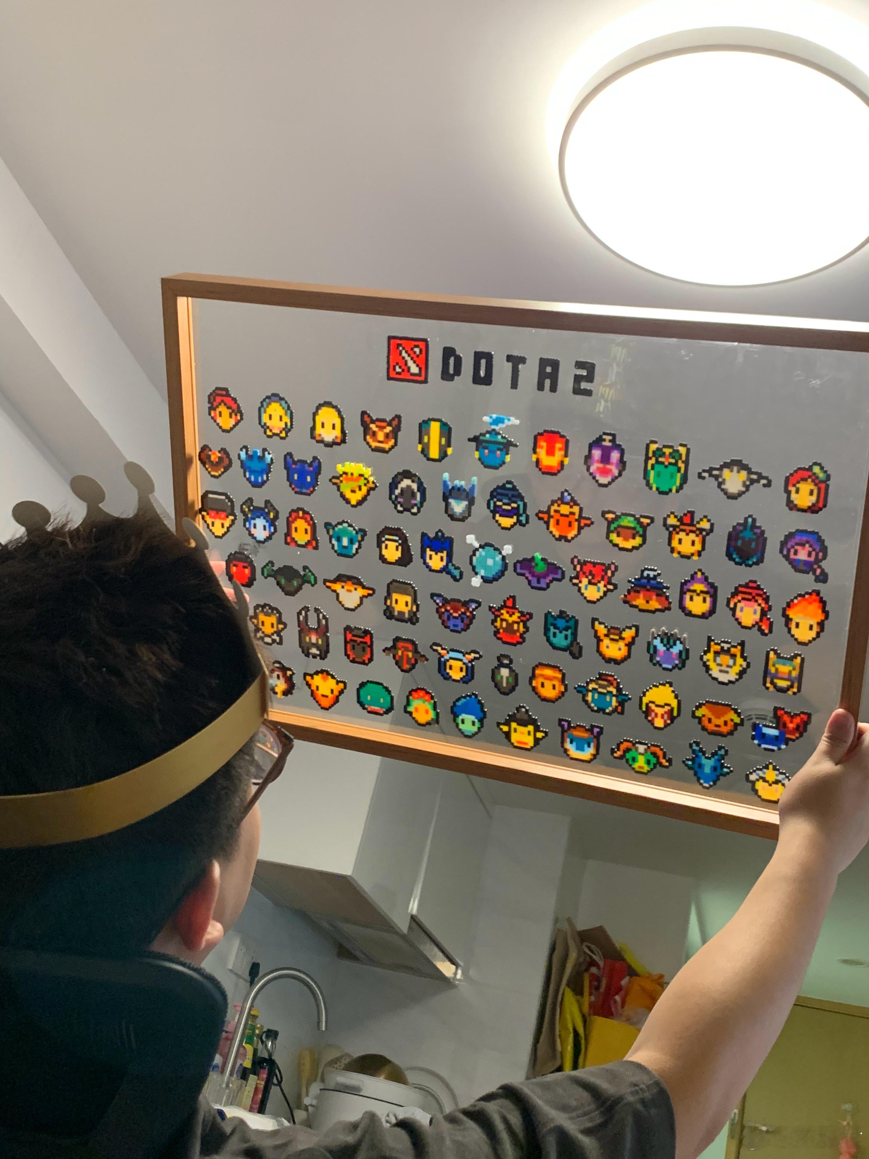 水友投稿！女友送的生日礼物，有一说一这英雄拼豆还蛮好看的dota2 ​​​