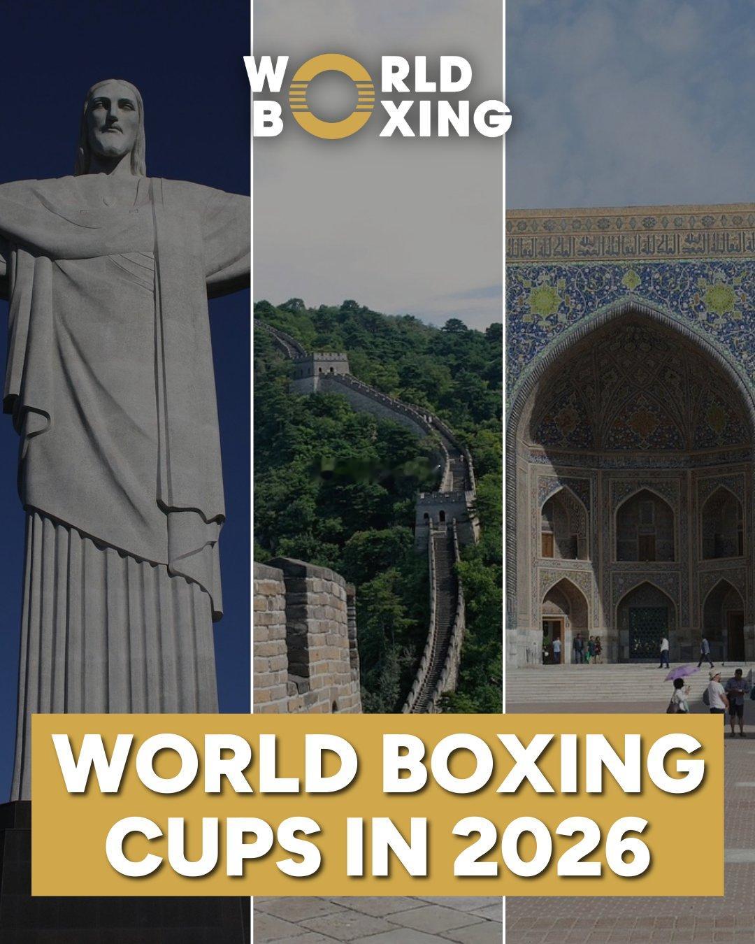 拳坛速递 2026年世界拳击杯赛程地点正式公布。🥊首站将于四月在巴西举行，六月