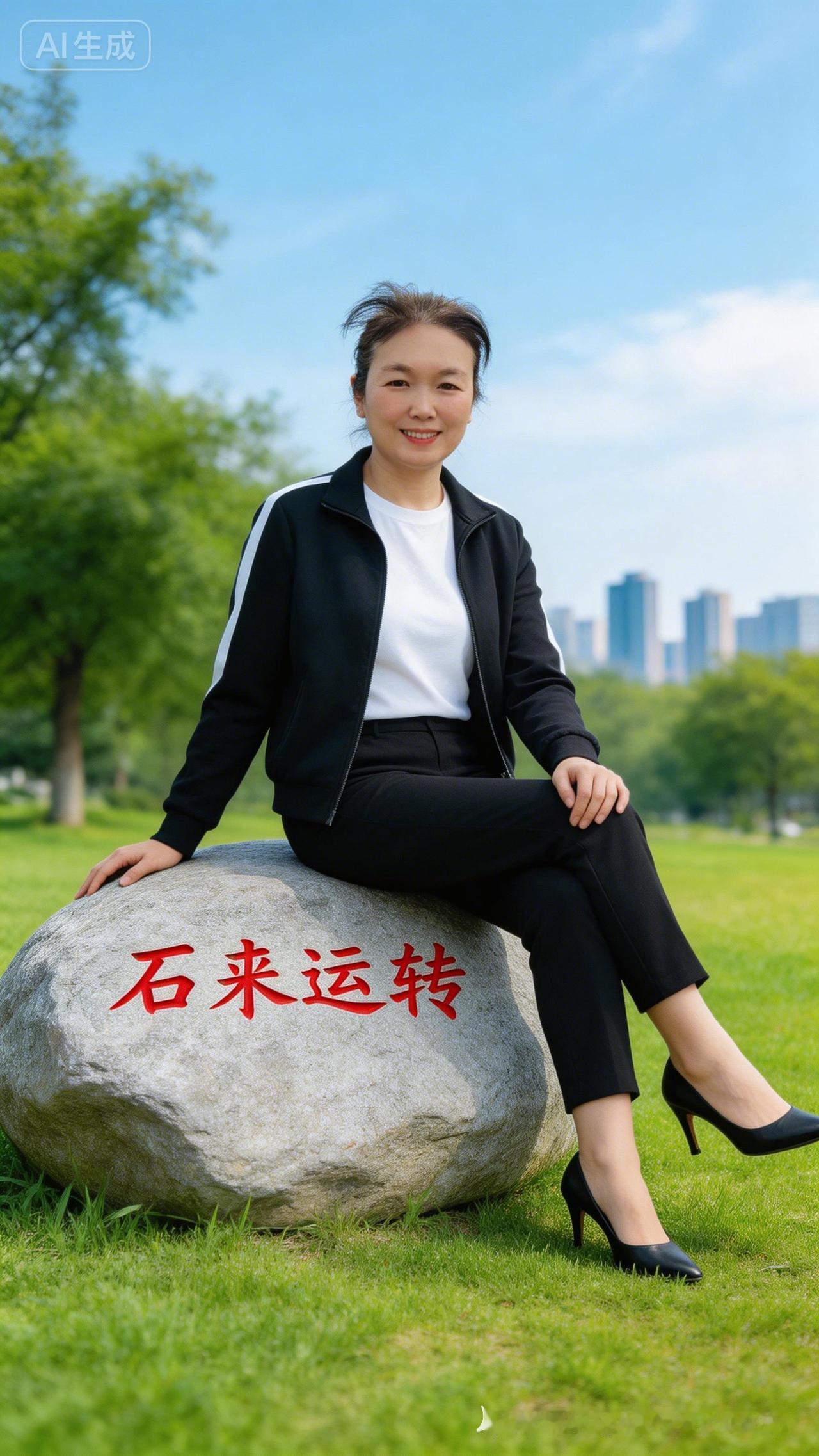 自信坐石上，笑看人生路。