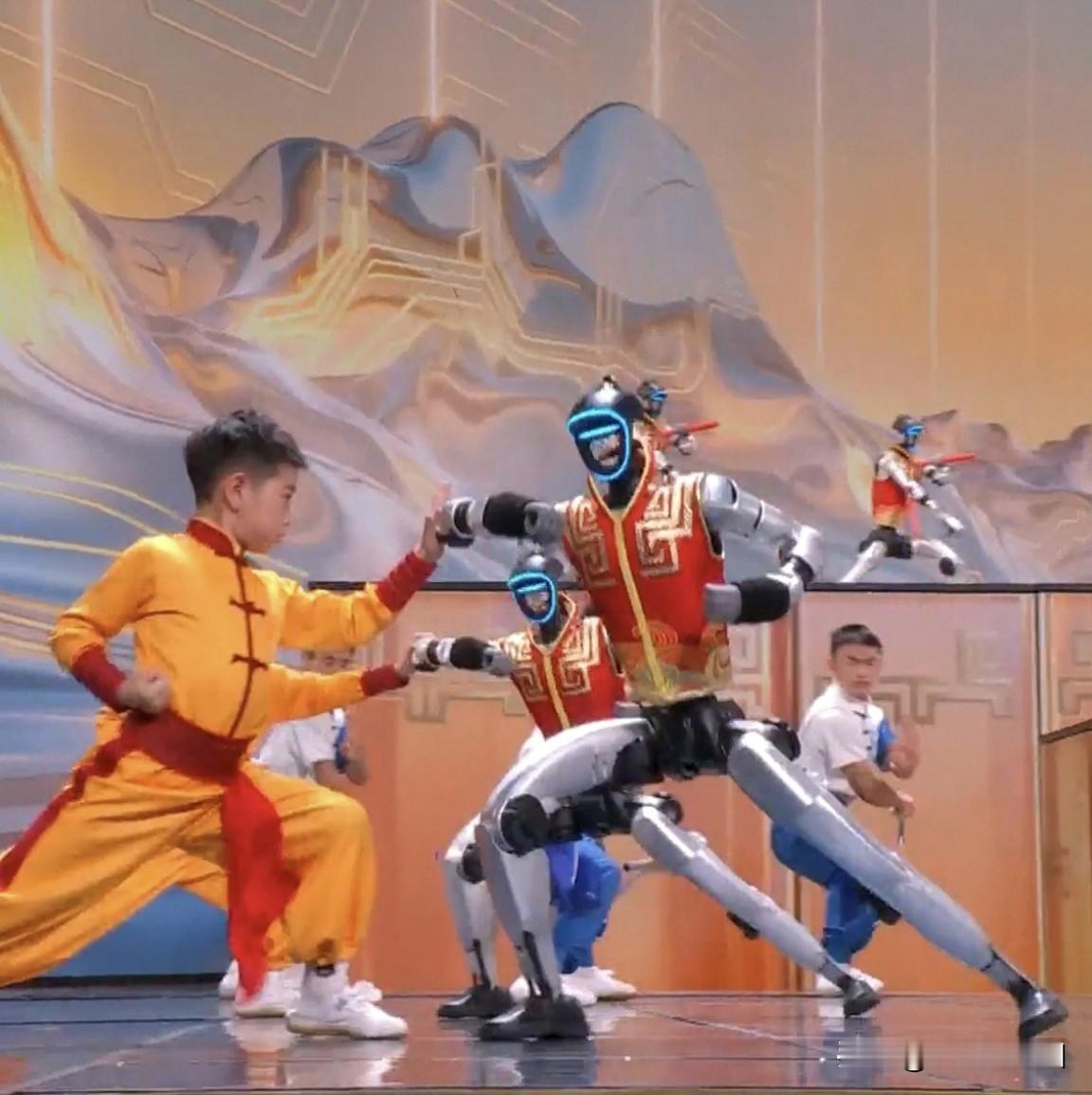 要说马年春晚的观后感，
印象最深的还是机器人。
虽然对春晚机器人早有心理预期，