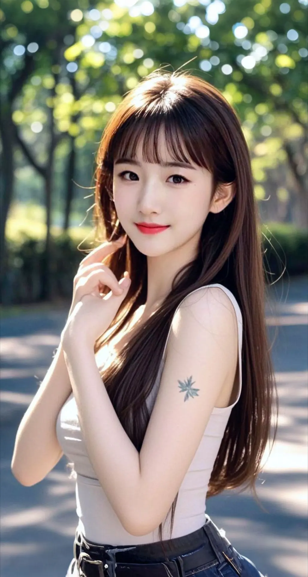 AI扩图 AI青春丽影