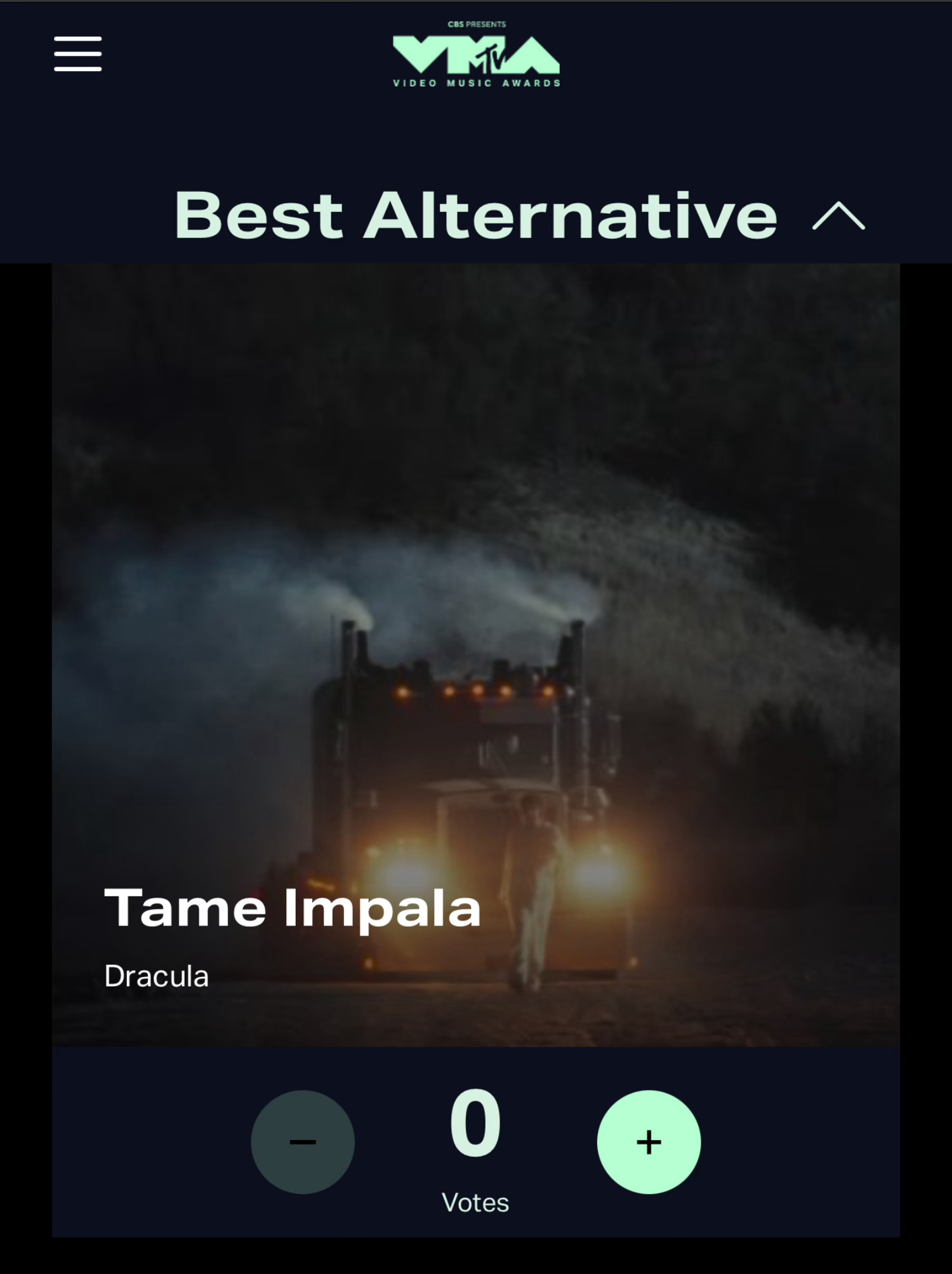 恭喜Tame Impala凭借原版Dracula获得2026年VMAs Best