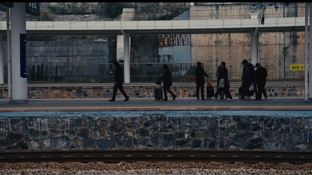 春节摄影大赛 回家路上的随手拍每一帧都是归心似箭的注解🚄拖箱的影子掠过斑驳站台