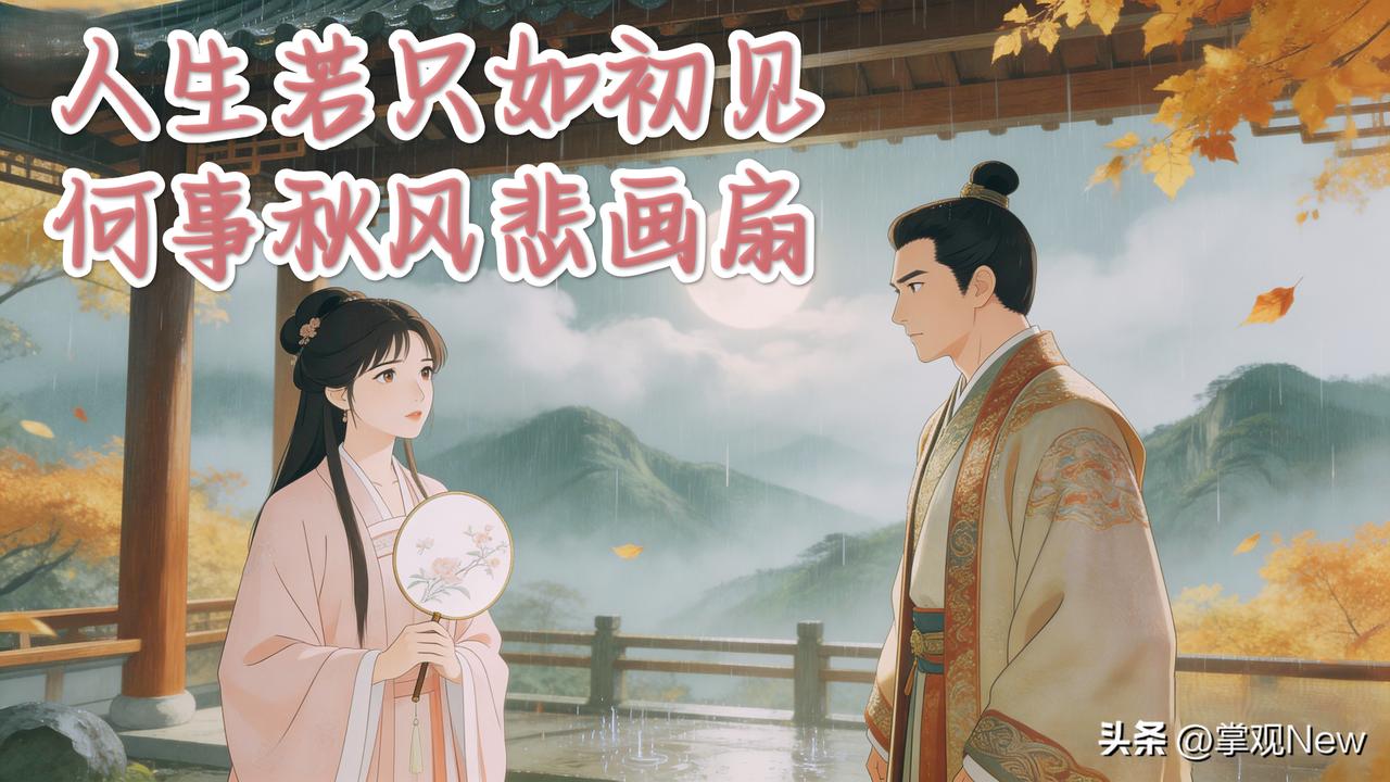 人生若只如初见，何事秋风悲画扇。
等闲变却故人心，却道故人心易变。
骊山语罢清宵