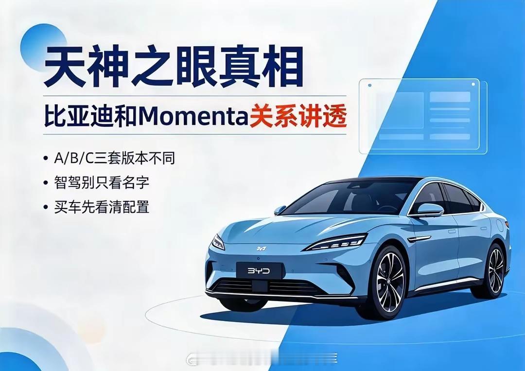 原来比亚迪天神之眼跟 momenta 关系如此密切： 天神之眼A（DiPilot