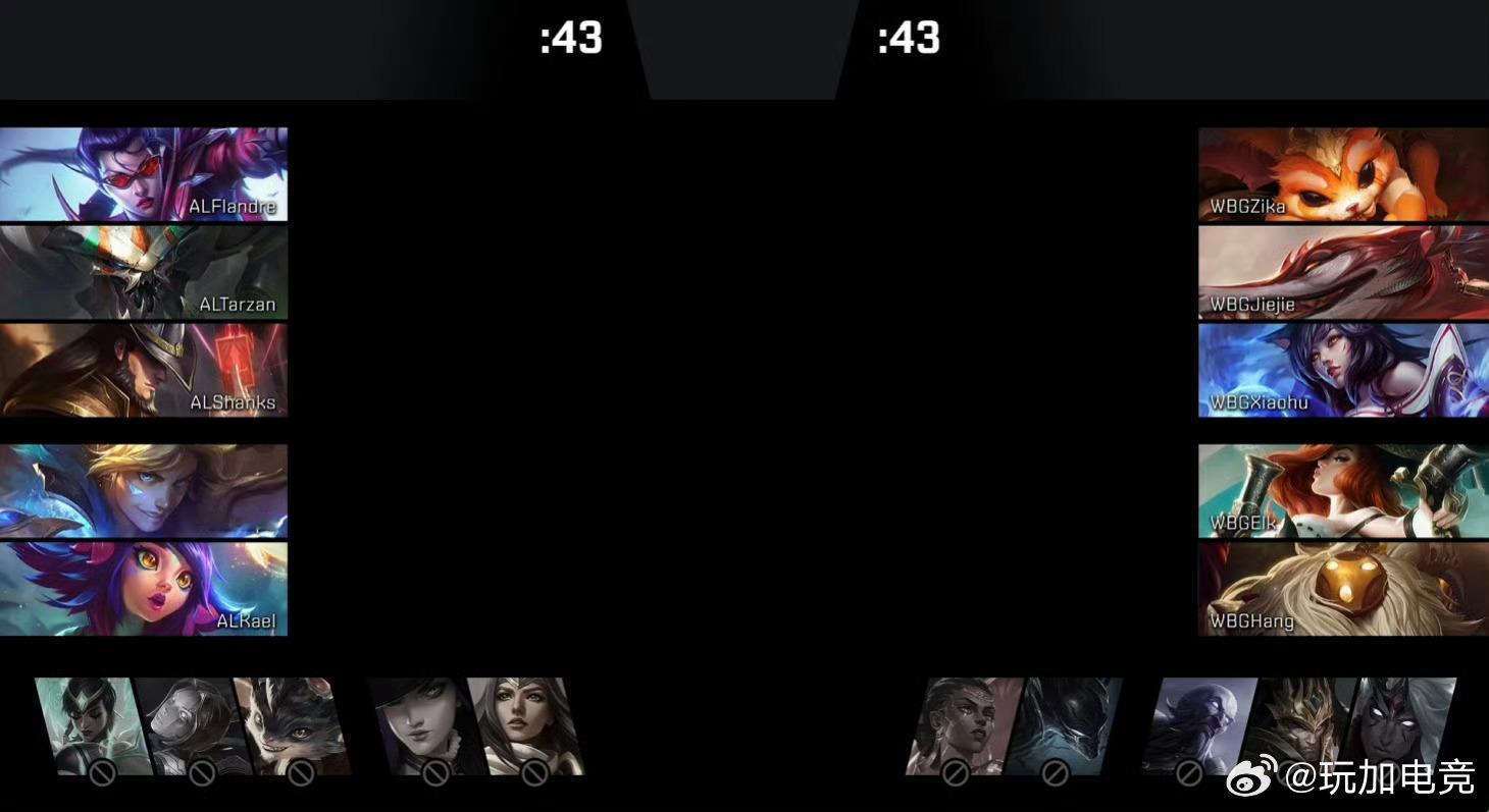 【EWC2026英雄联盟预选赛】WBG 0:1 AL 本局bp如下上单vn来啦 