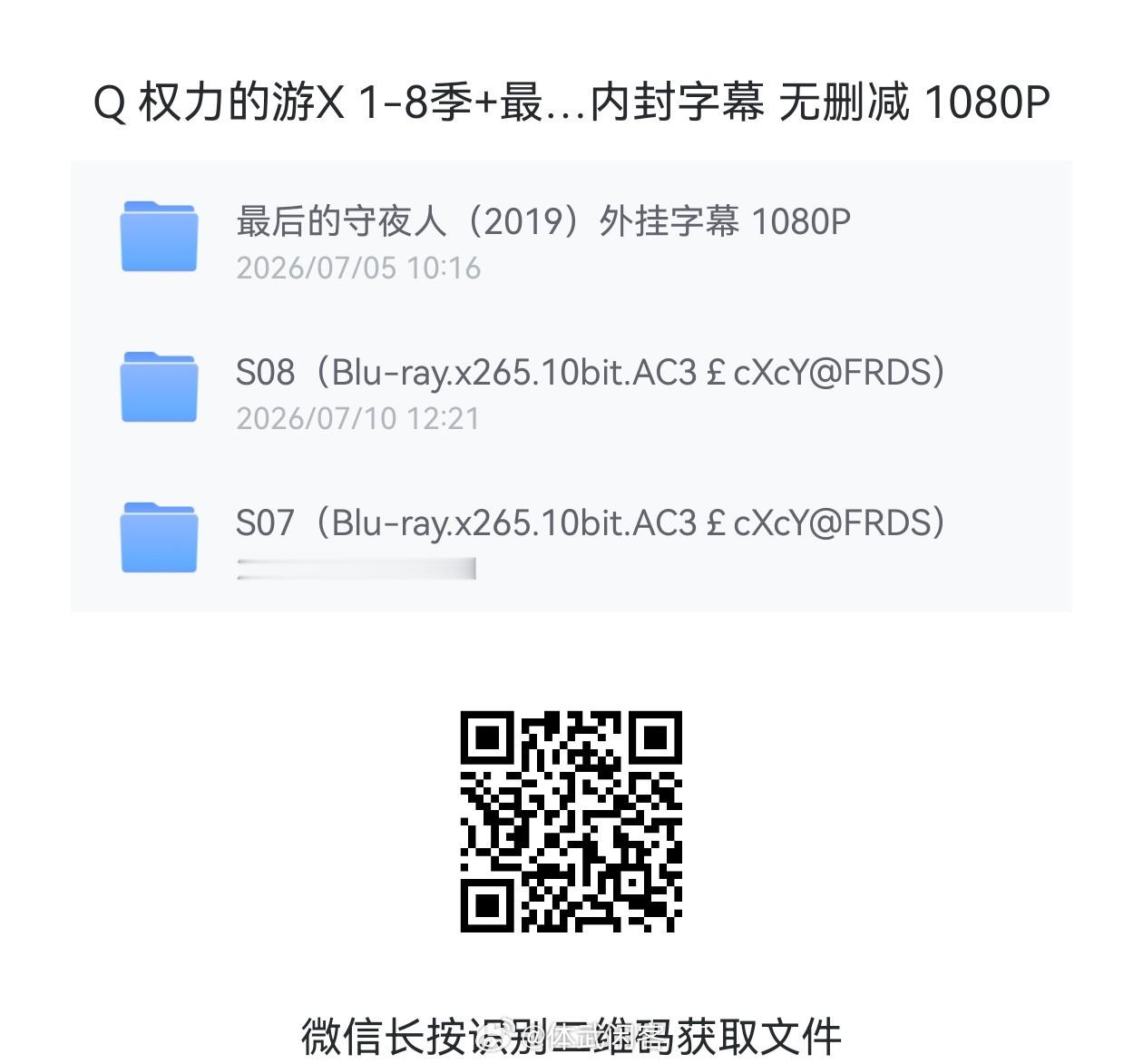 权力的游戏，无删减版，高清4K分享文件：Q 权力的游X 1-···链接：网页链接