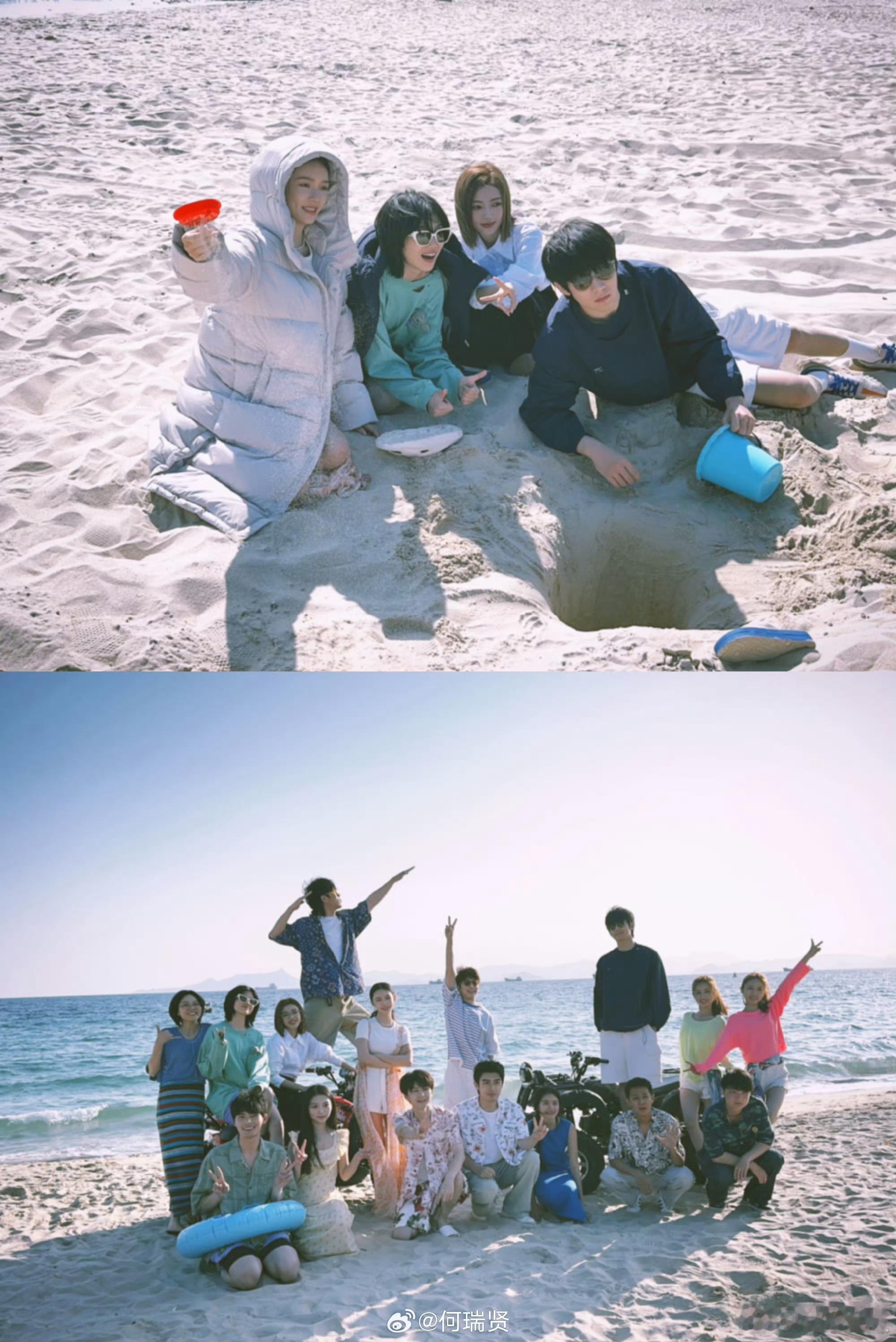 何瑞贤晒年少有为全员合照和拍立得。一起玩就是开心。和大家一起玩就是开心心，何瑞贤