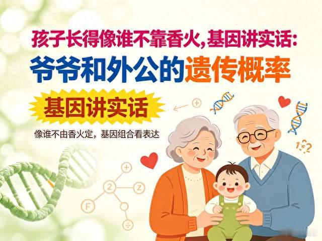 孩子长得像谁不靠香火，基因讲实话：爷爷和外公的遗传概率