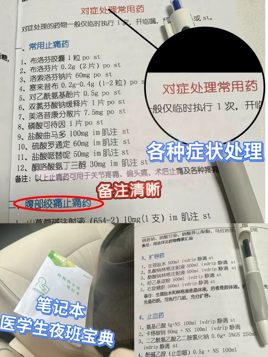 夜班值班-对症处理常用✓