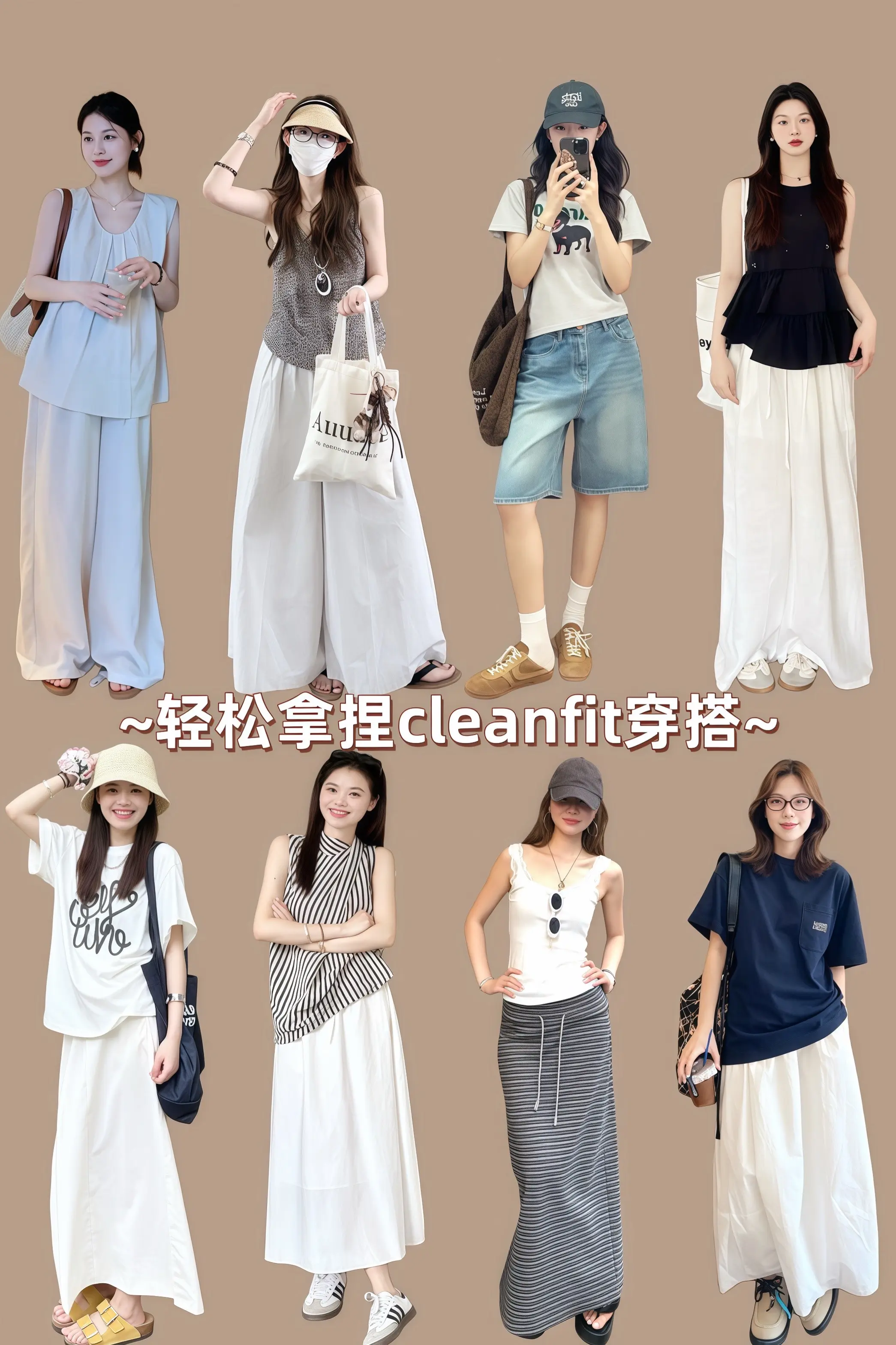 轻松拿捏cleanfit穿搭 浅交一下我的夏季穿搭作业 穿搭懒人公式 ...