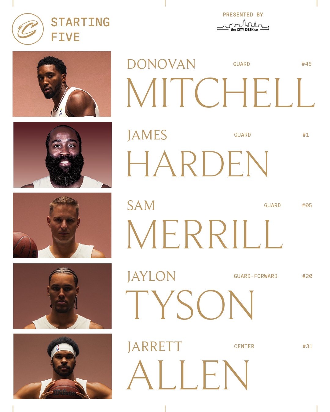 骑士首发：哈登、米切尔、梅里尔、泰森、阿伦。 原声看球：网页链接备用：网页链接