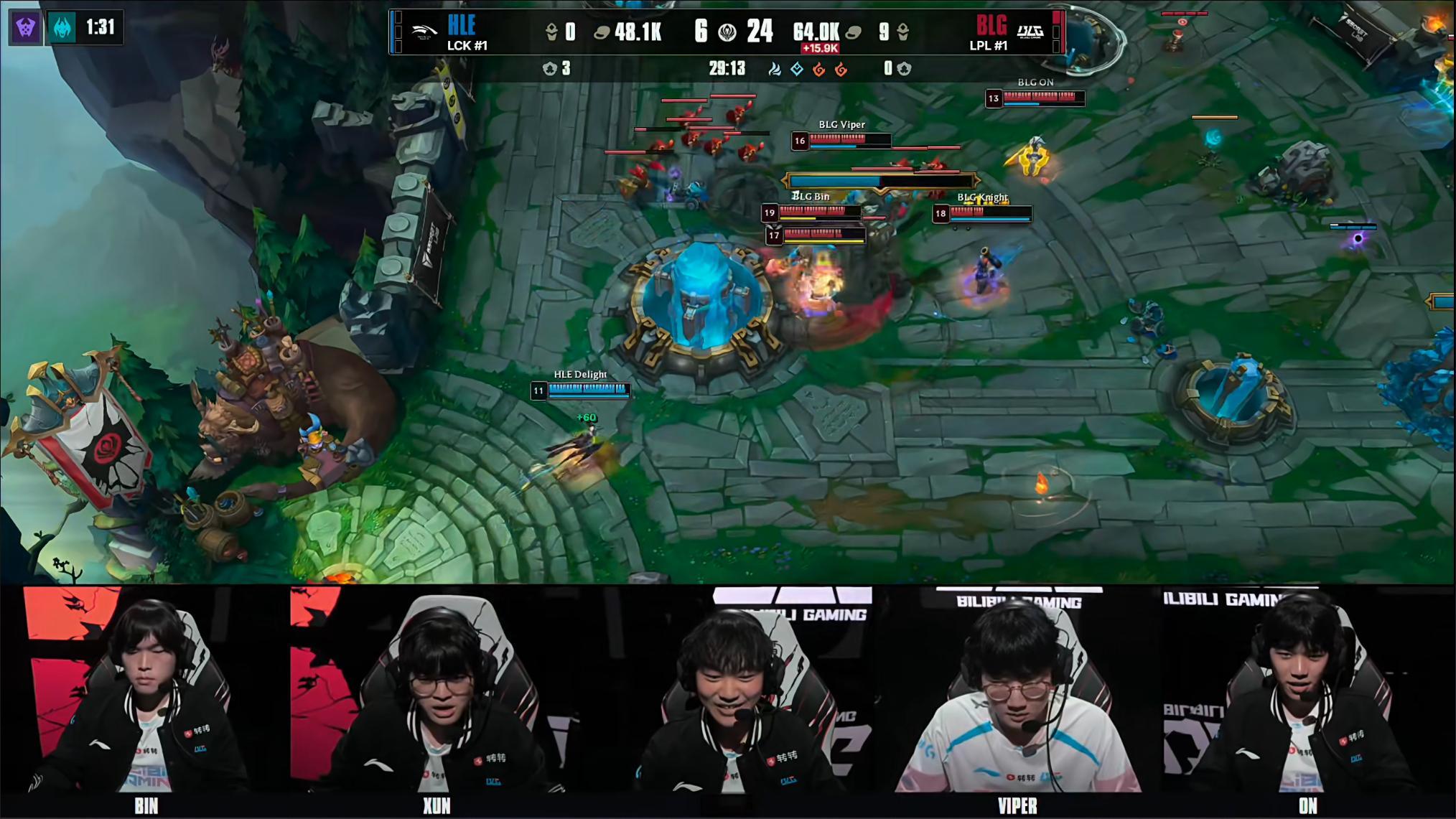 BLG 2-0HLEHLE比LYON好打！BLG王朝了！目前没打的是不是只有GE