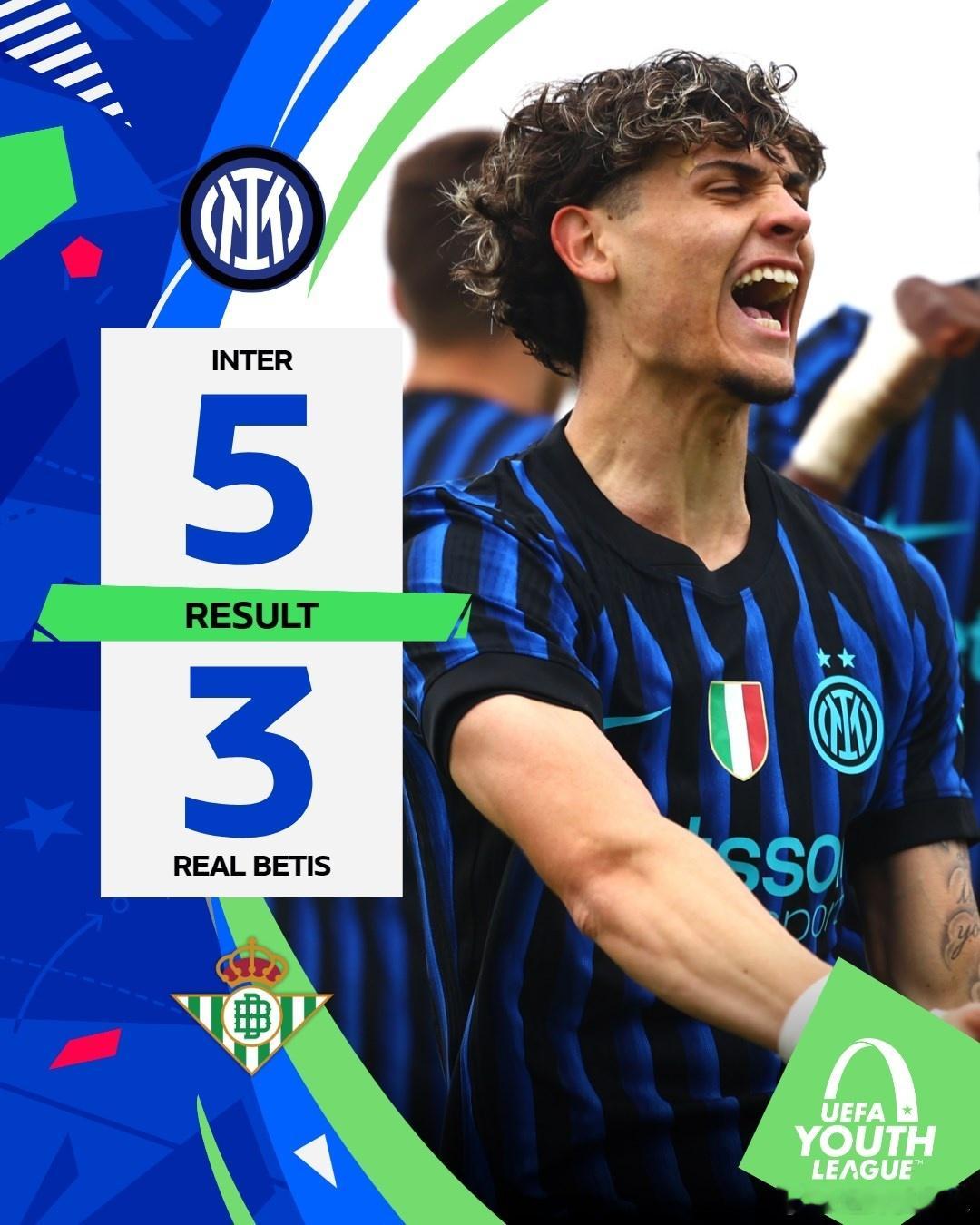 国际米兰青年队本轮青年欧冠5比3击败贝蒂斯晋级8强！国际米兰欧冠﻿﻿热点现场 加