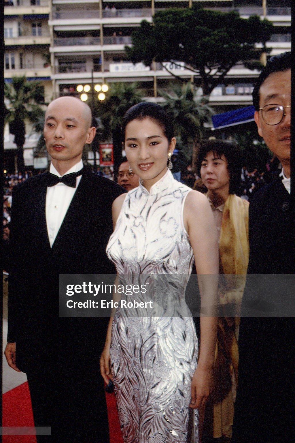 90年代，巩俐在戛纳电影节。 
