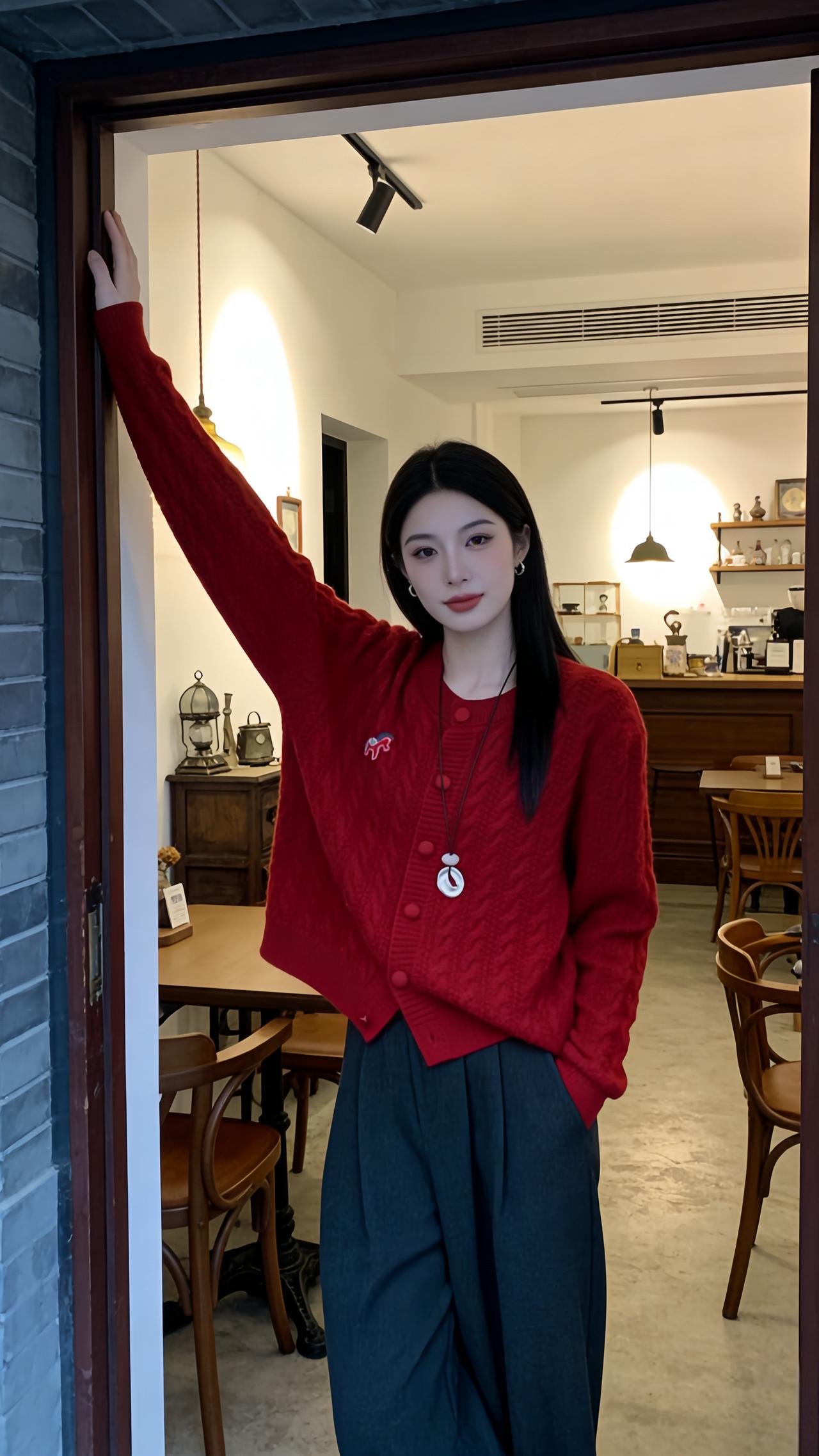 韩系穿搭 温柔穿搭 冬季穿搭 新年穿搭 搭配