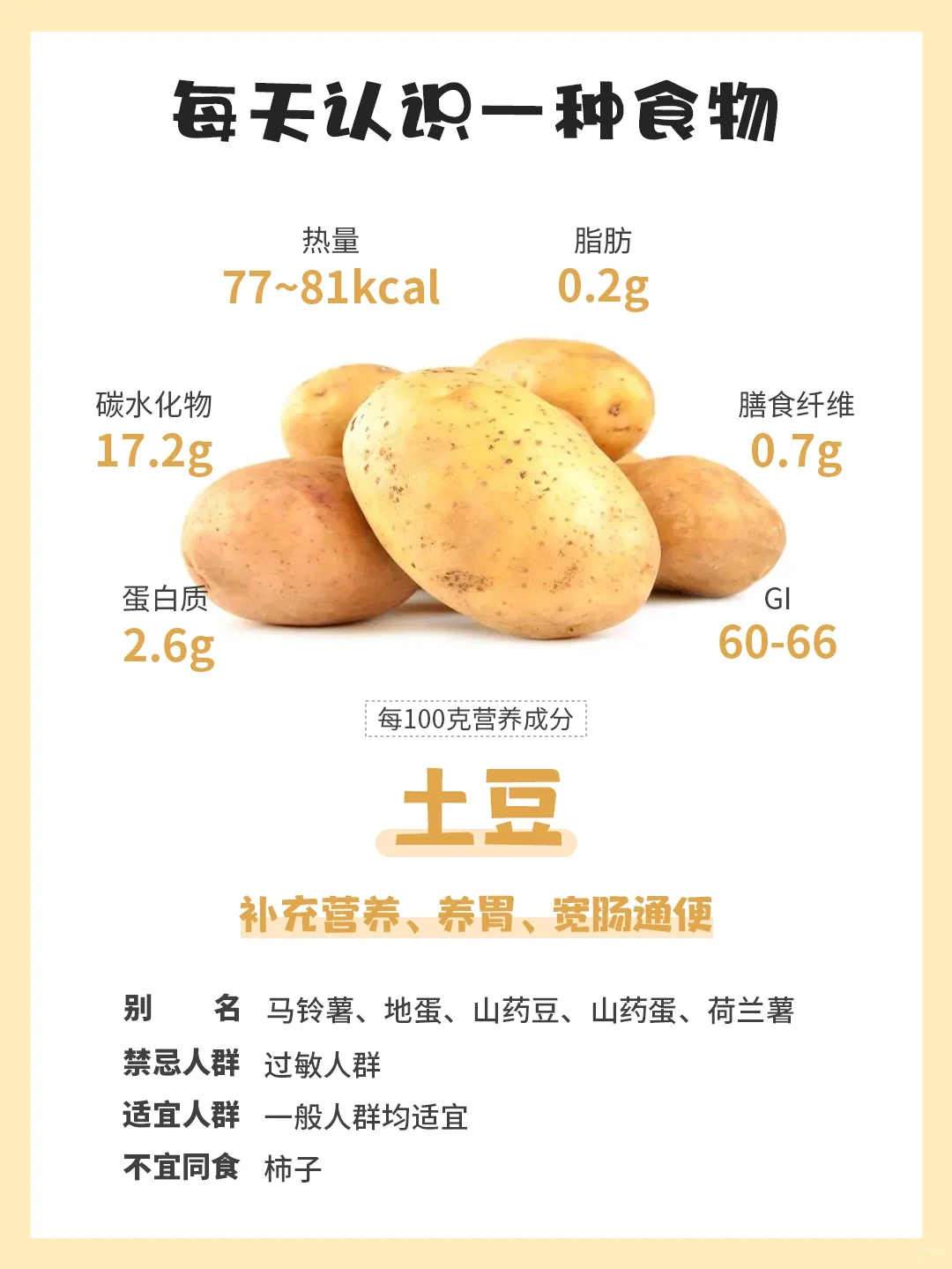 每天认识一种食物59｜土豆