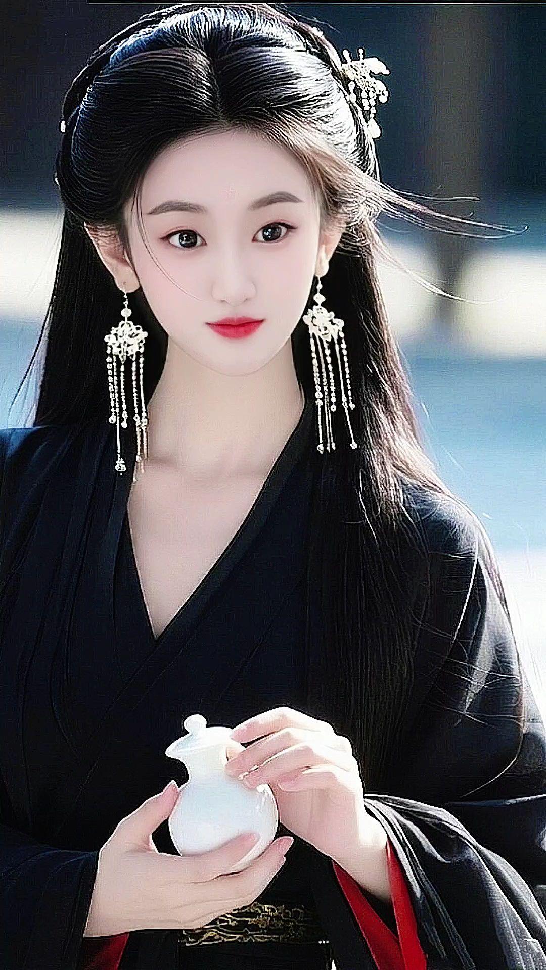 清冷感 御姐 又美又飒 古风美人 黑色系