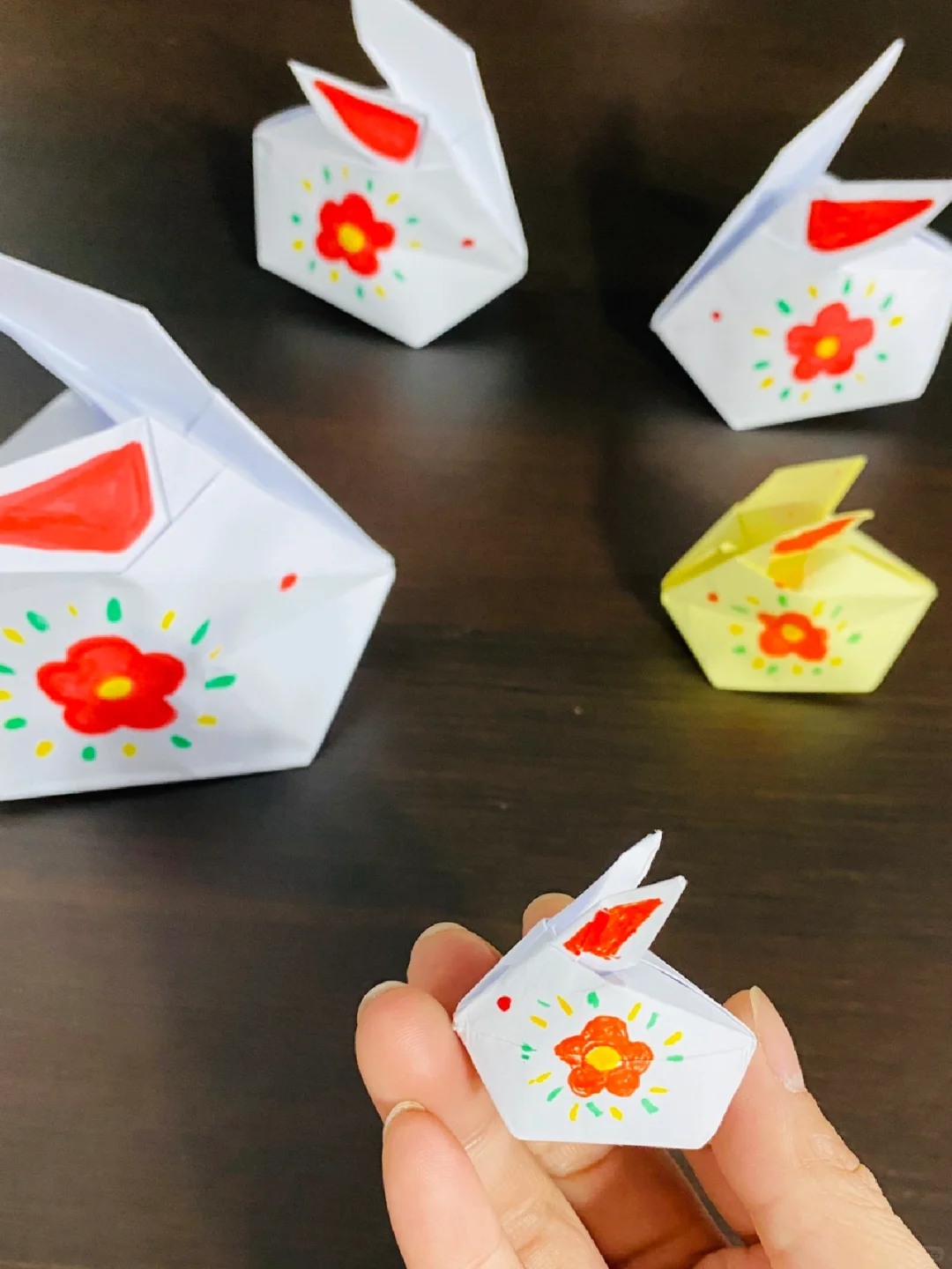 中秋节玉兔折纸，简单又好看，带娃一起做起来