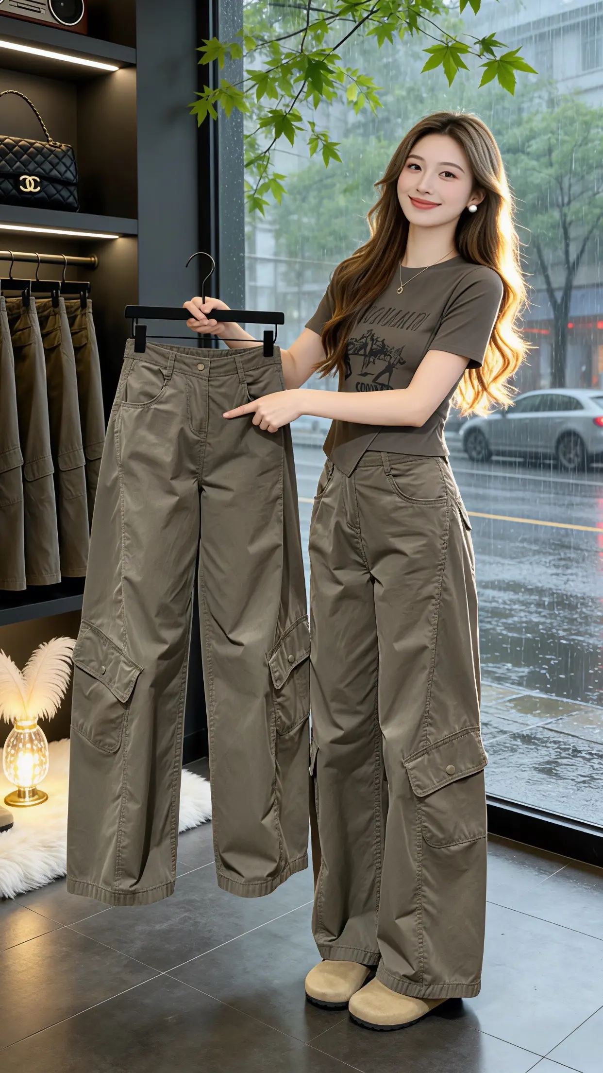 高颜值炸街女工装裤 ins工装裤港风 这才是女生们想找的裤子吧 穿出自...