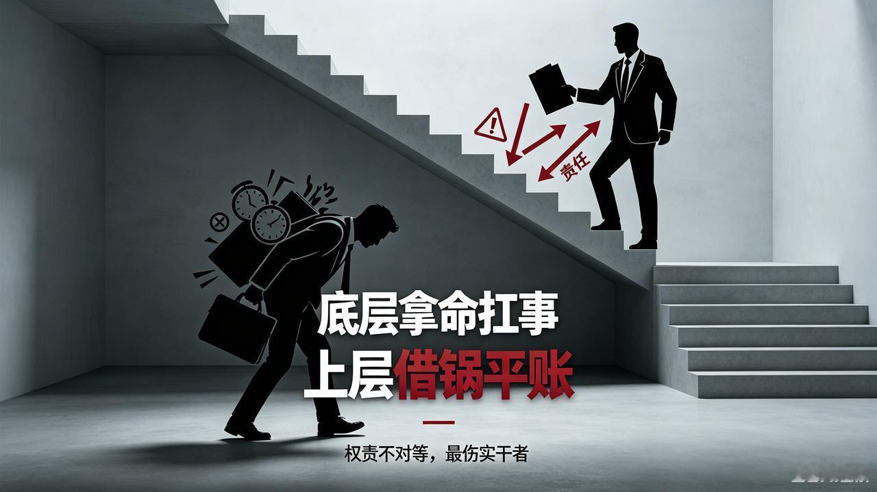 底层拿命扛事，上层借锅平账
很多职场、社会场景里，总能看见一种令人唏嘘的现象：风