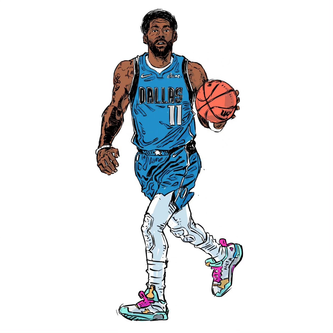 关于欧文的一些插画🎨nba ​​​