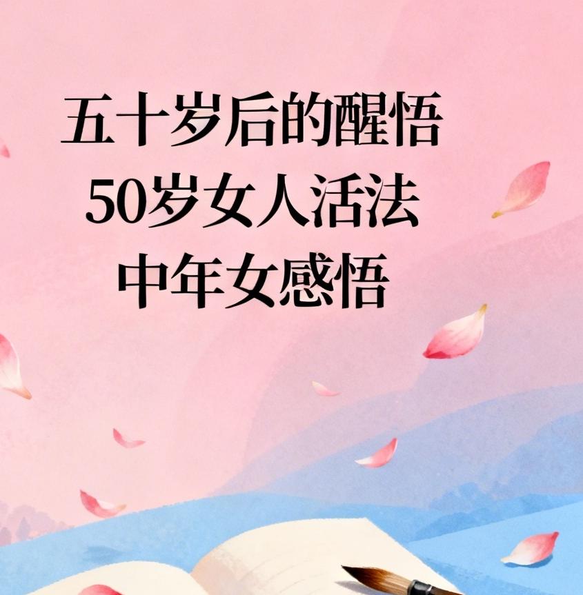 女人50多岁才觉醒。感觉之前都白活了

20多岁读书、恋爱
30岁成家立业，生孩