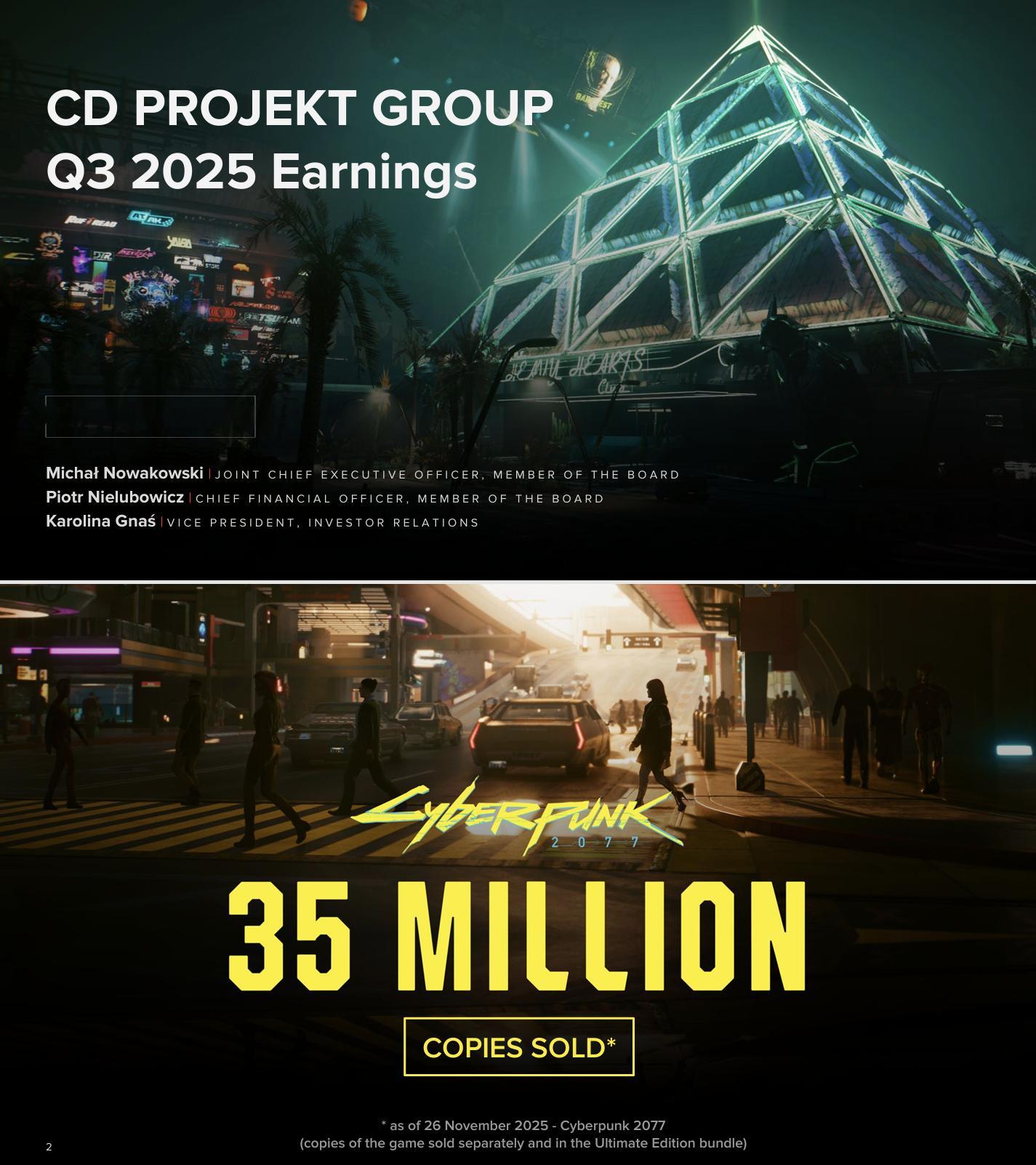 【《赛博朋克2》项目团队已扩充至135人】近日CDPR公布了第3季度财报内容，财