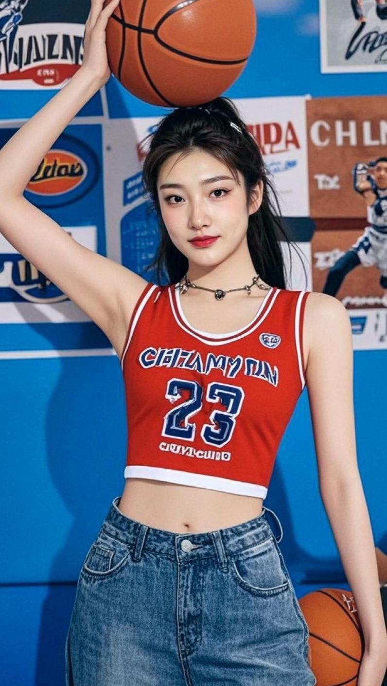 AI篮球风写真 李梦