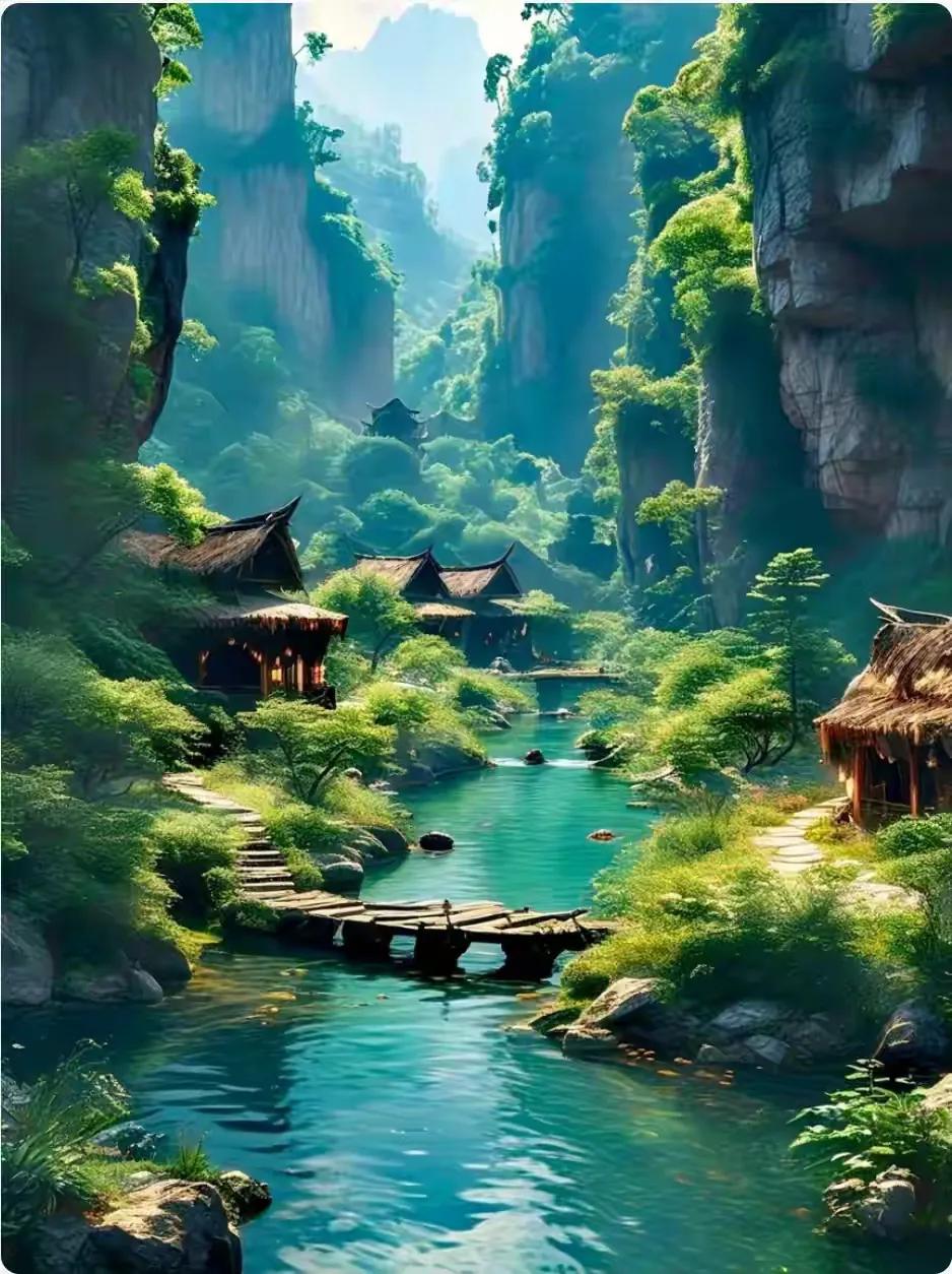 奇峰翠水环茅舍,
峻岭青山进户窗。
横批：《翠水与户窗》
