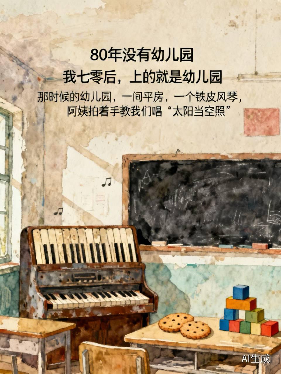 抖音上有人撂一句“80年没有幼儿园”，我当场就笑了。

我七零后，上的就是幼儿园