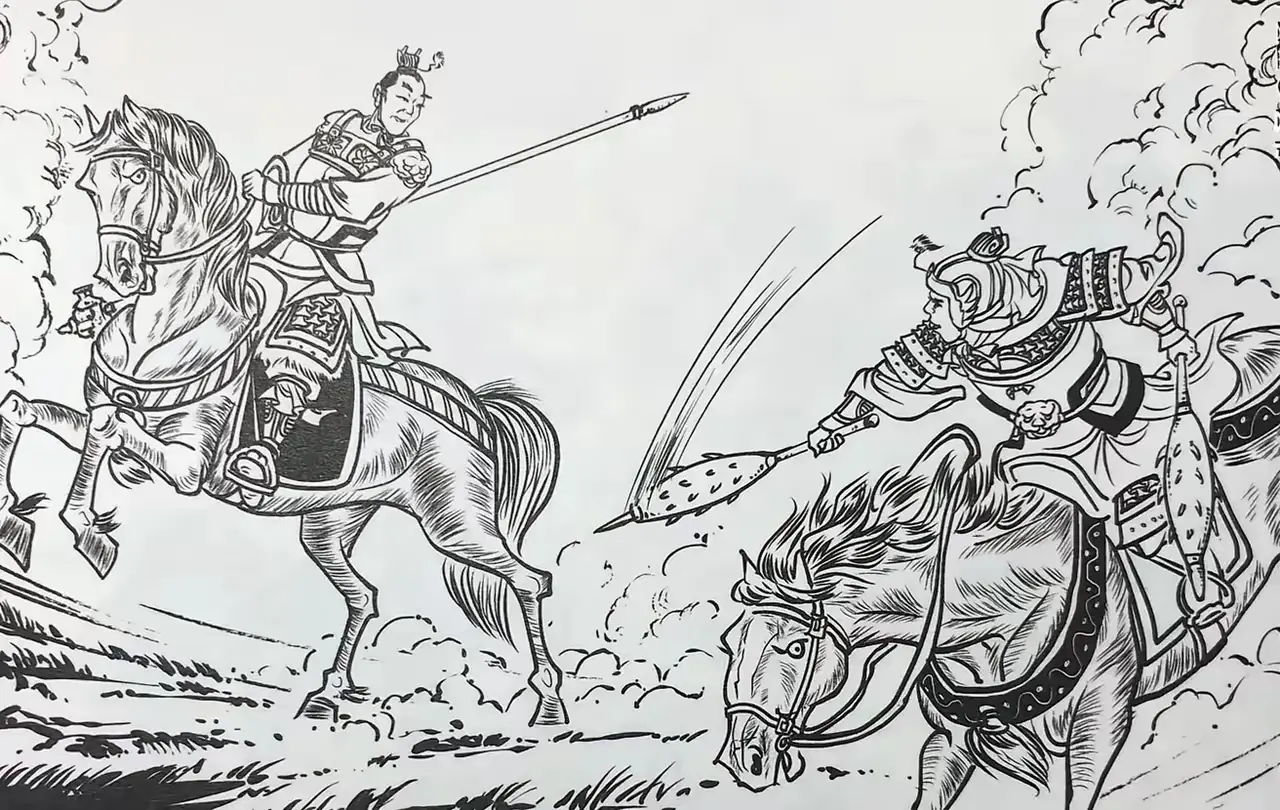 明军攻打聚宝山，山上守将手使一对渗金蒺藜棒，有万夫不当之勇。小英雄常茂...