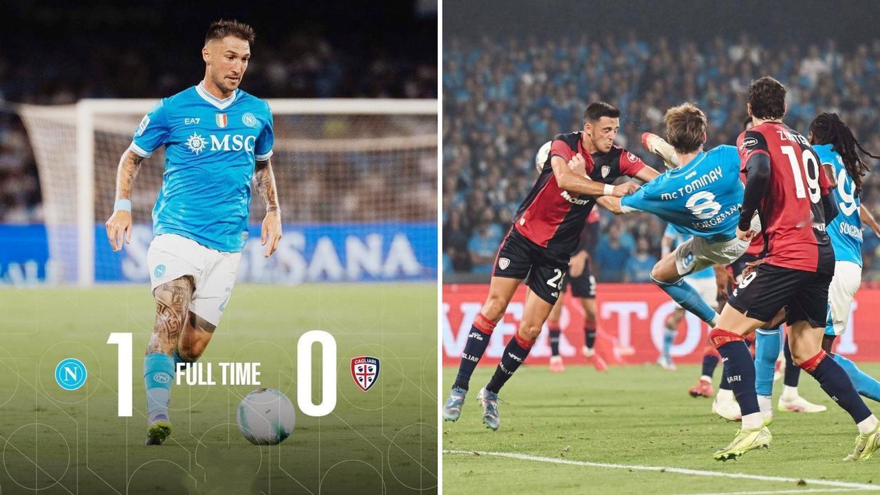 意甲：那不勒斯主场1-0绝杀卡利亚里，新赛季意甲开局2连胜。
双方始终难以取得进