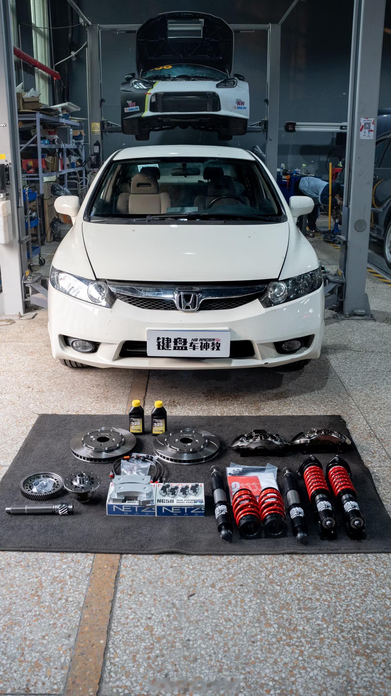 【八代思域进化】白嫖到这个系列最贵改装件儿，比车贵。迈拓R68卡钳，一体锻造内置